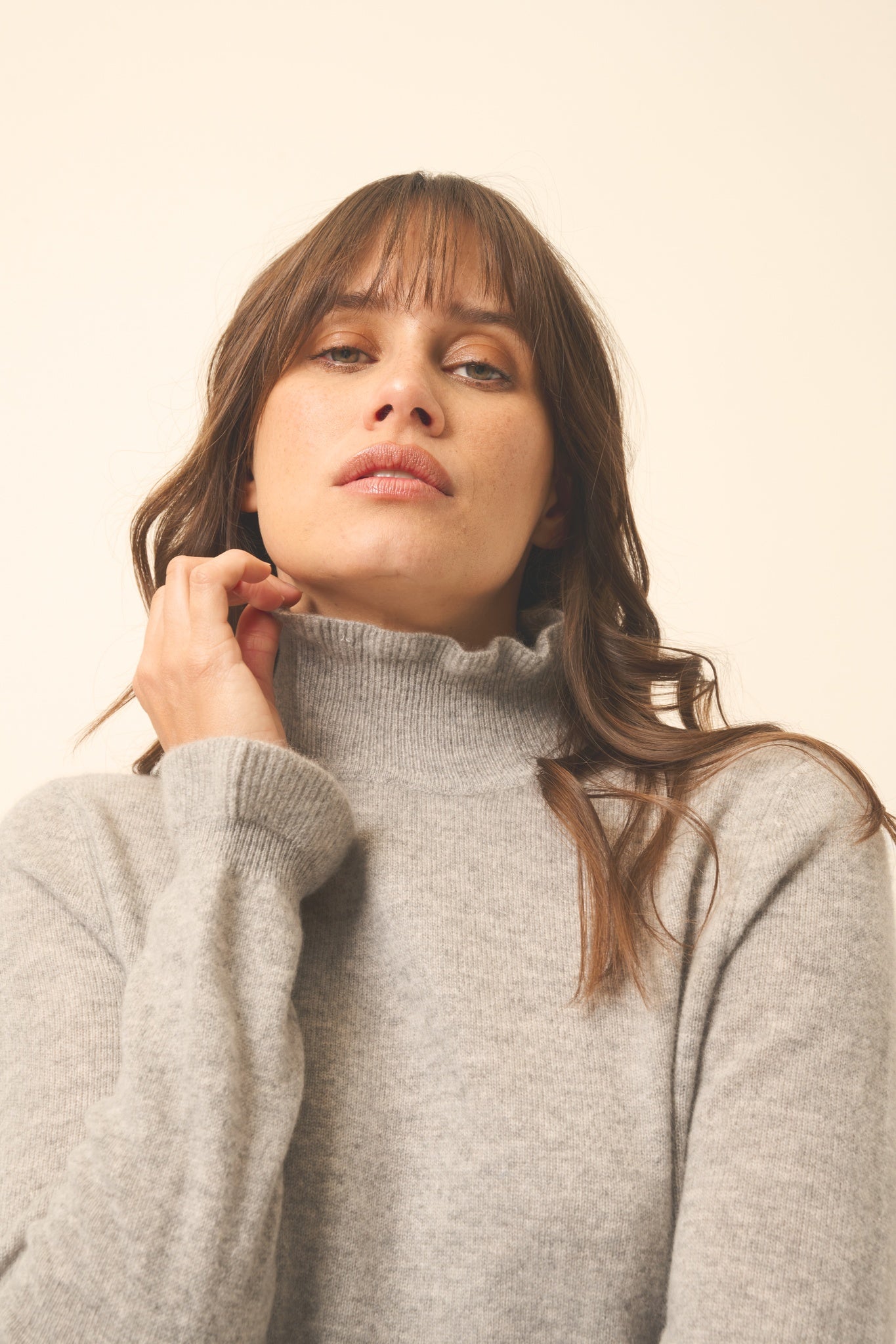 TRILA high neck sweater cloudy mottled