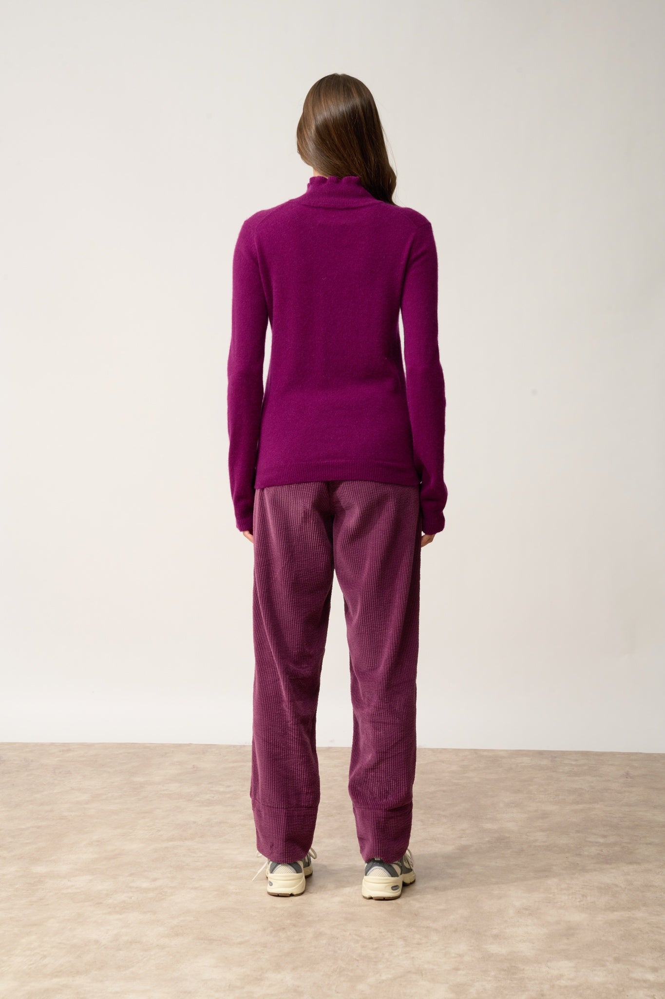 TRILA pull col montant prune