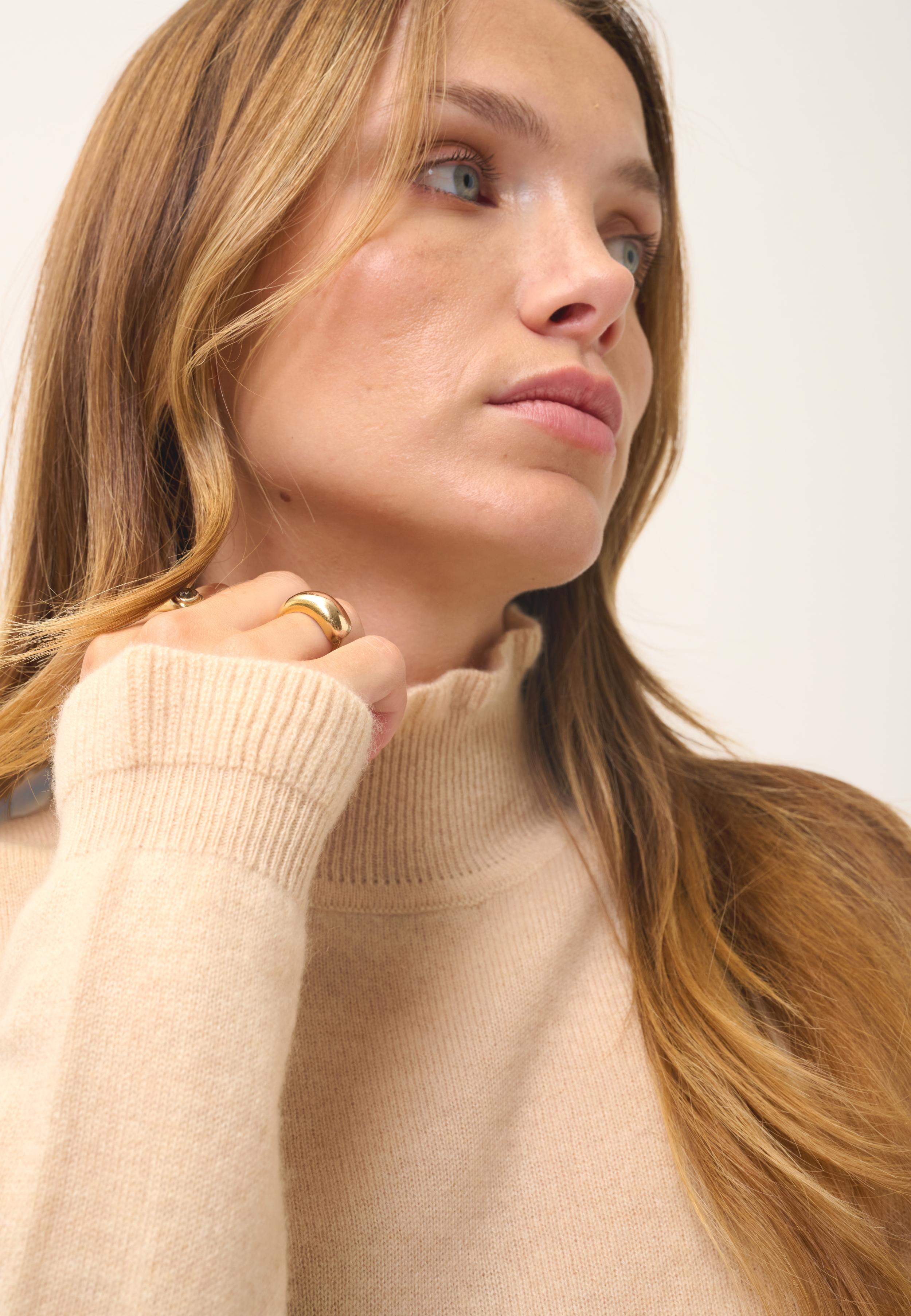 TRILA pull col montant sable