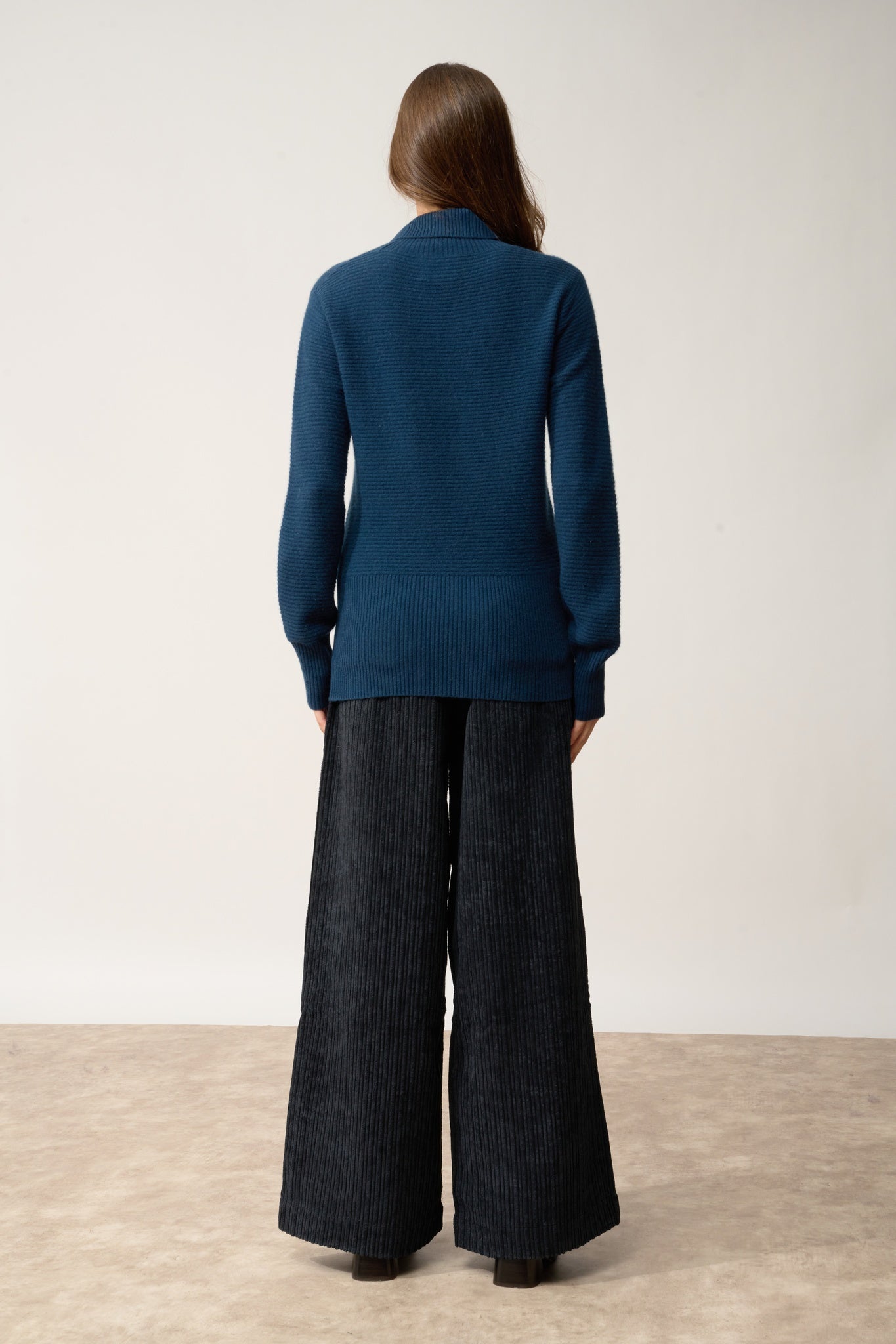 UDNY petrol blue turtleneck sweater