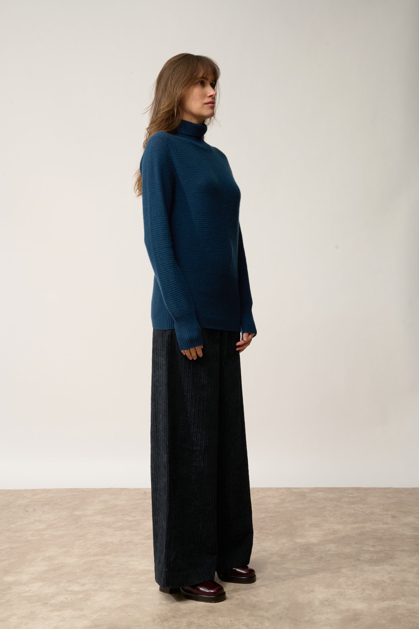 UDNY petrol blue turtleneck sweater