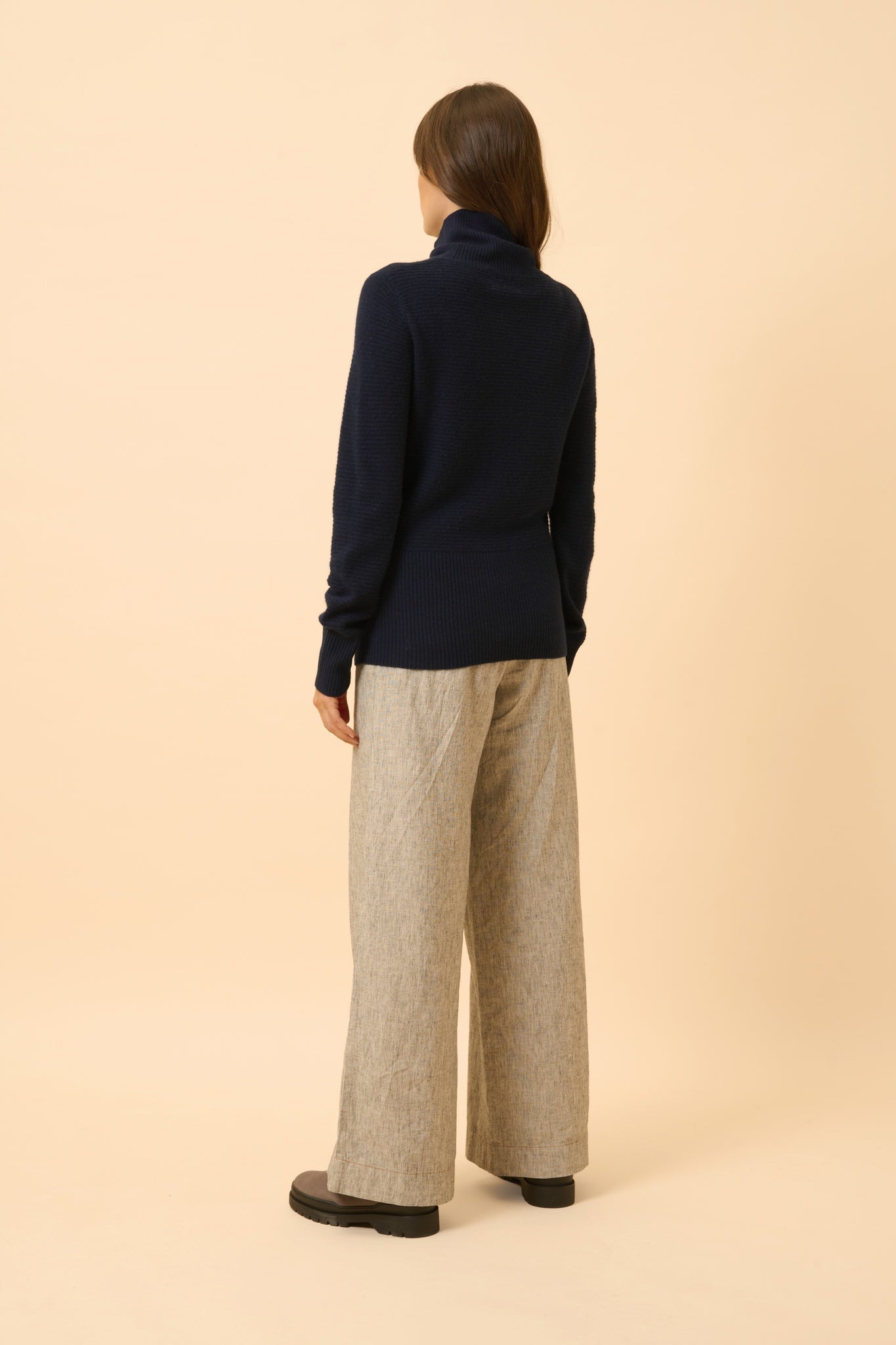 UDNY navy turtleneck sweater