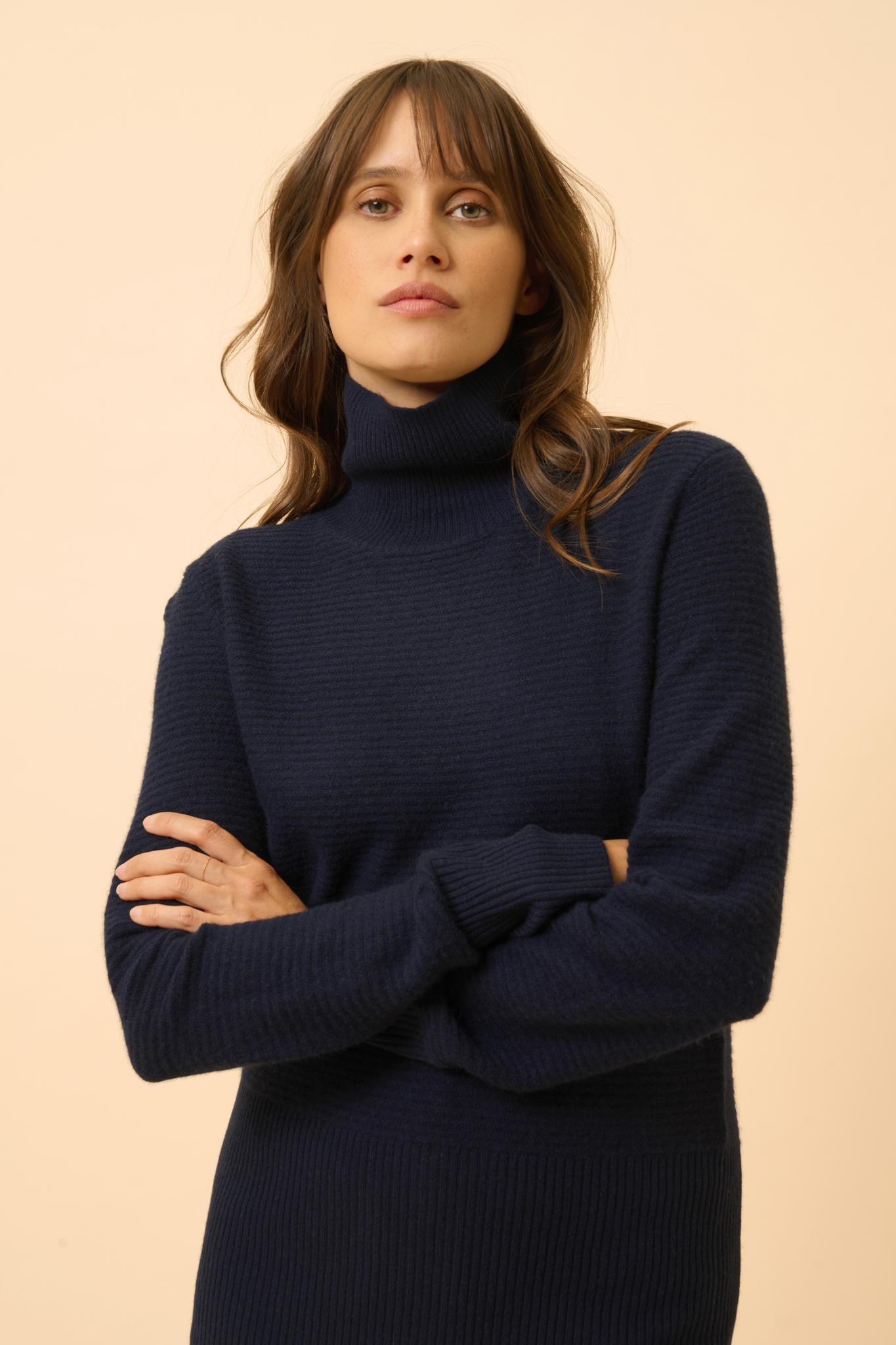 UDNY pull col roulé navy