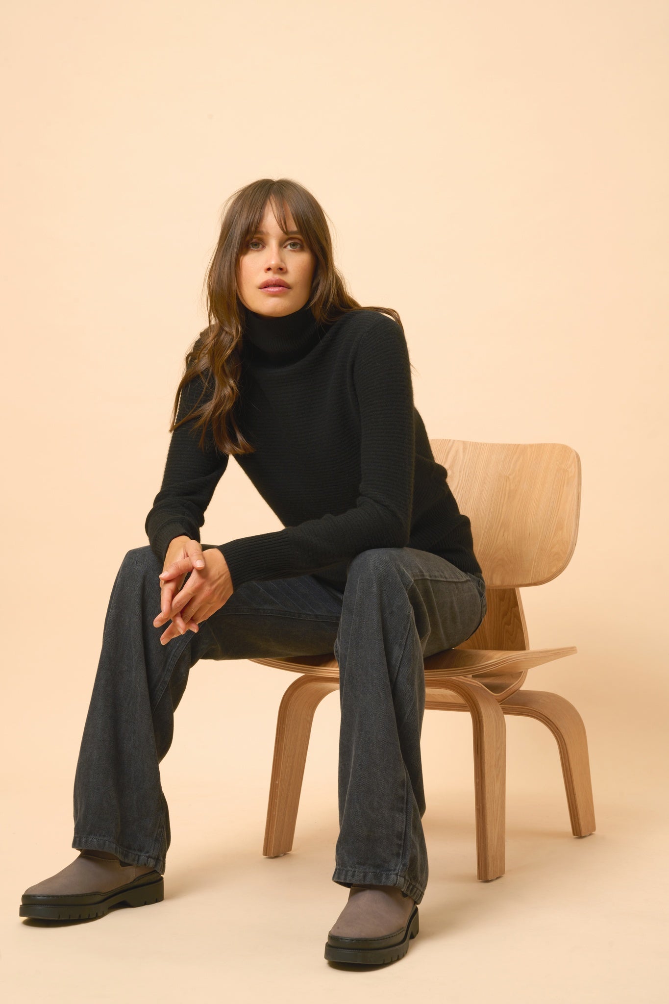 UDNY black turtleneck sweater