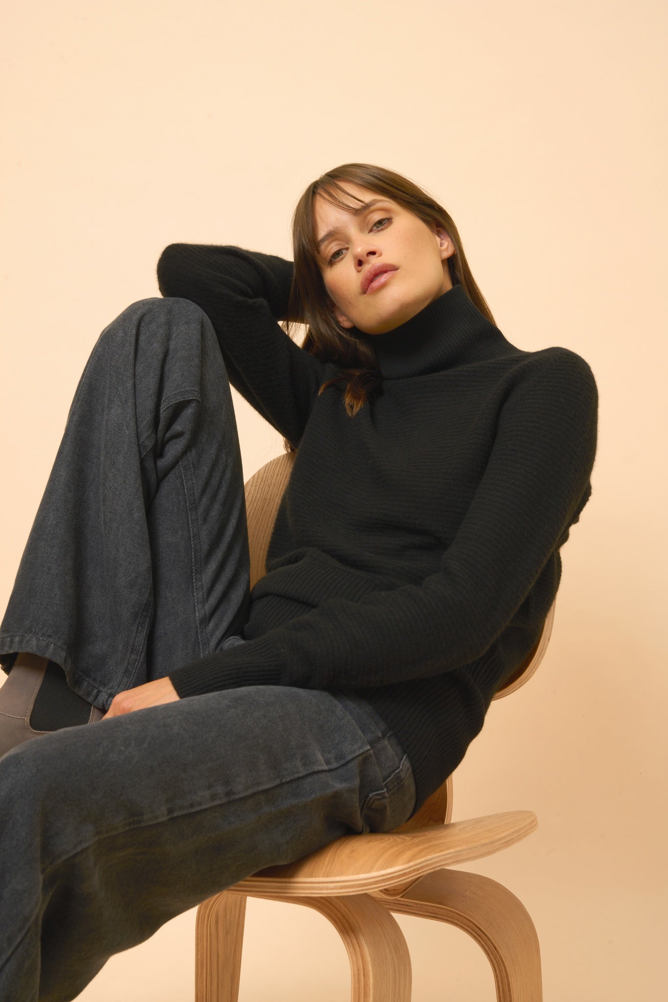 UDNY black turtleneck sweater