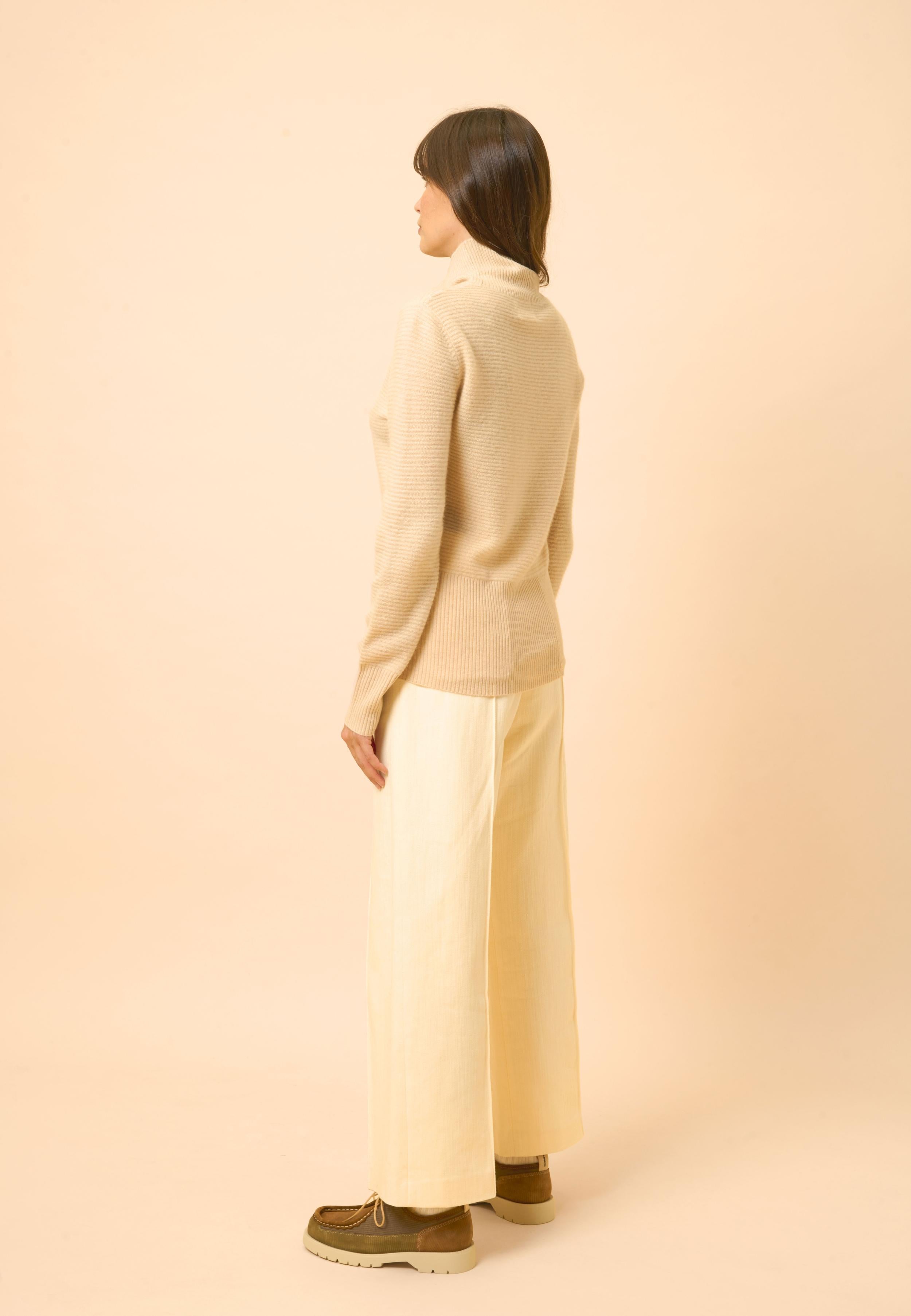 UDNY sand turtleneck sweater