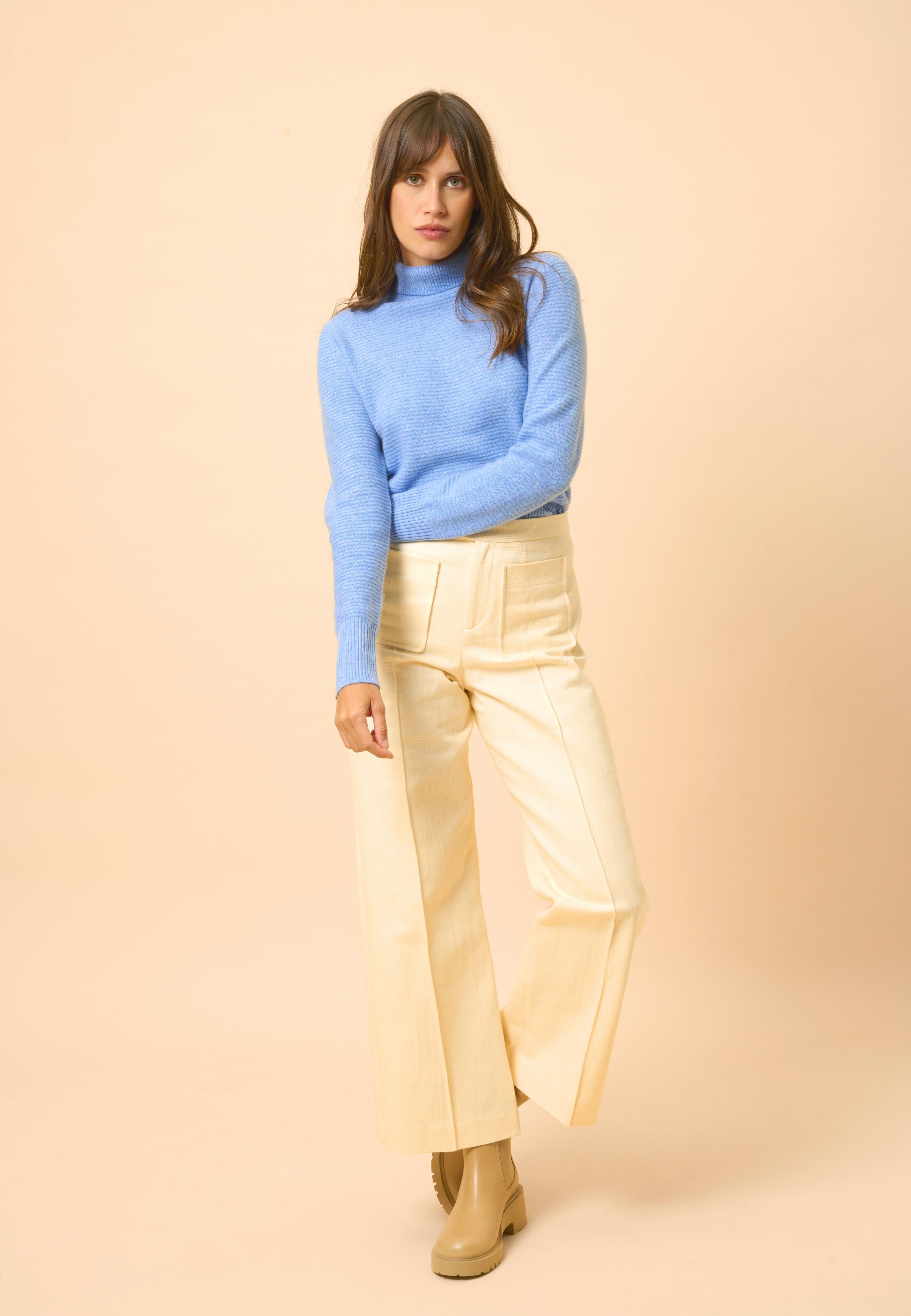 UDNY sky turtleneck sweater