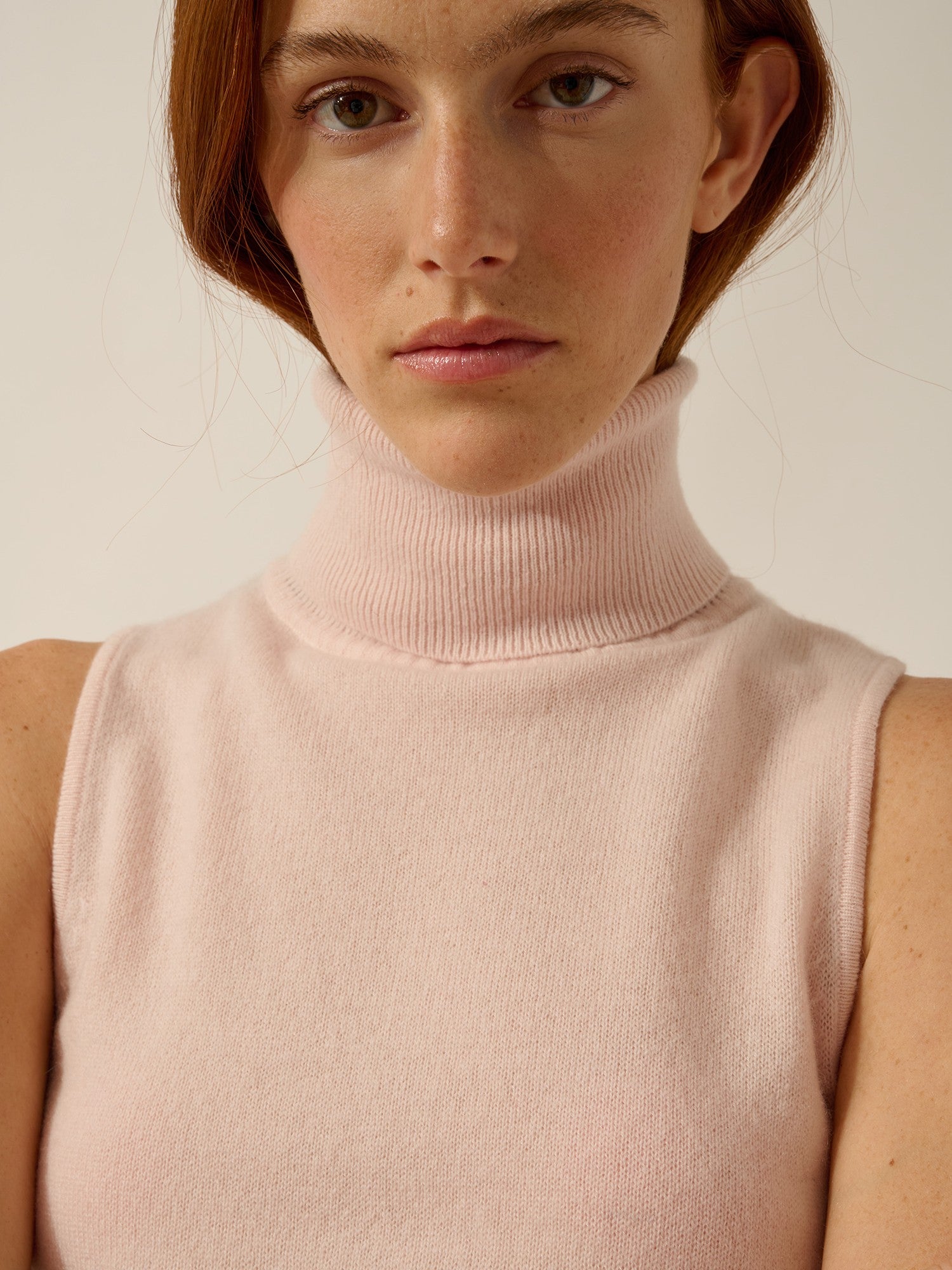 purple powder roll neck sweater