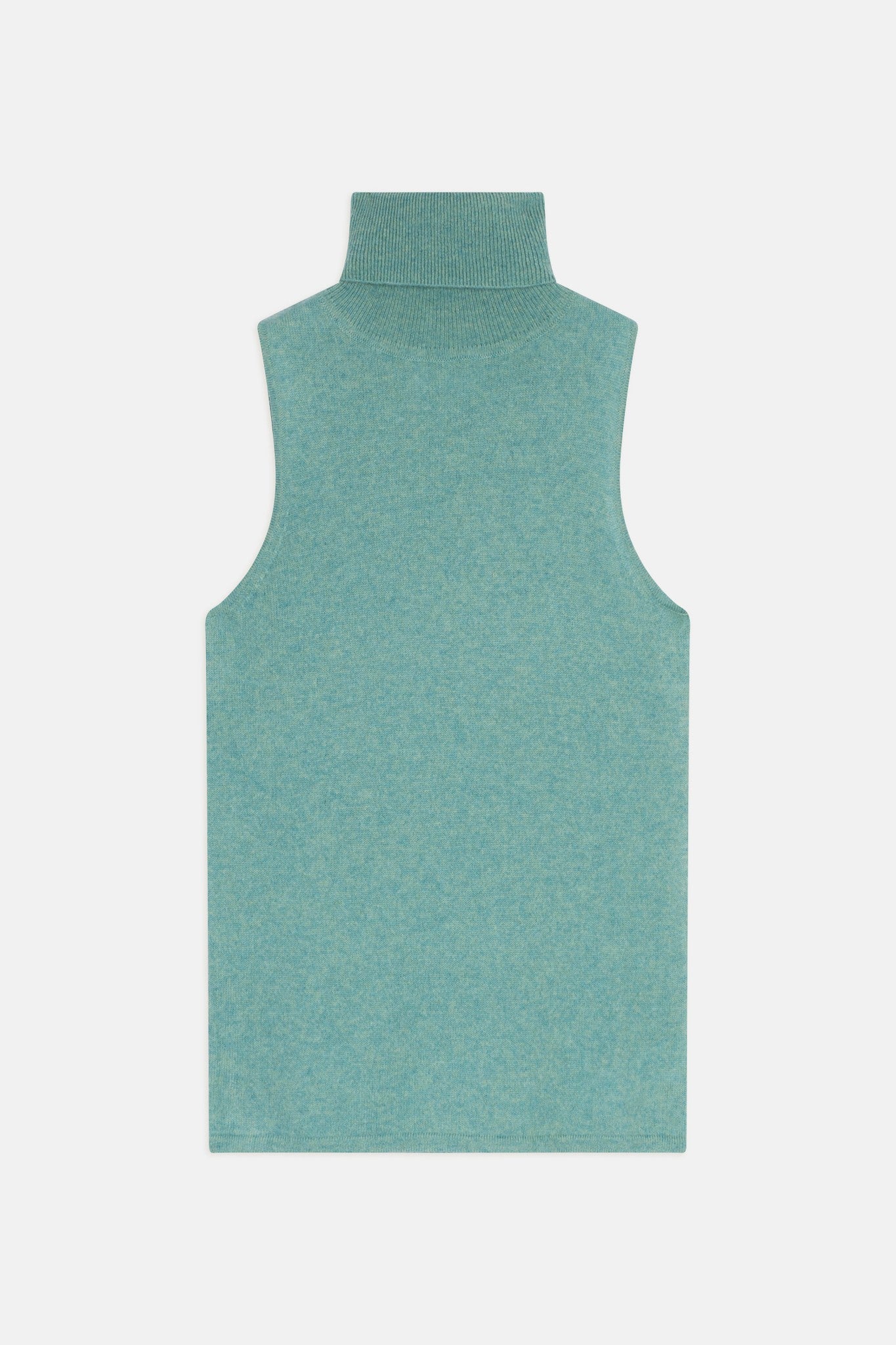 violet top col tortue vert chiné