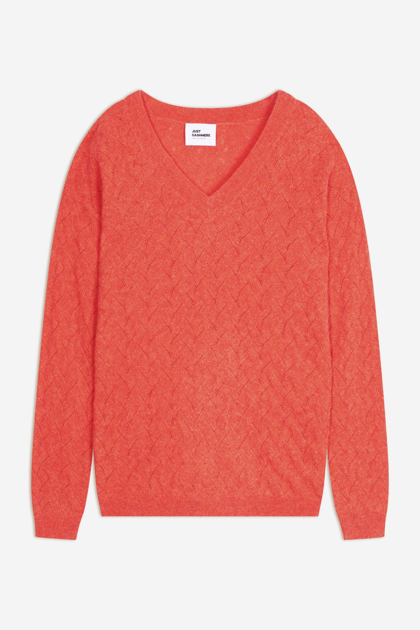 vireon pull col v orange chiné