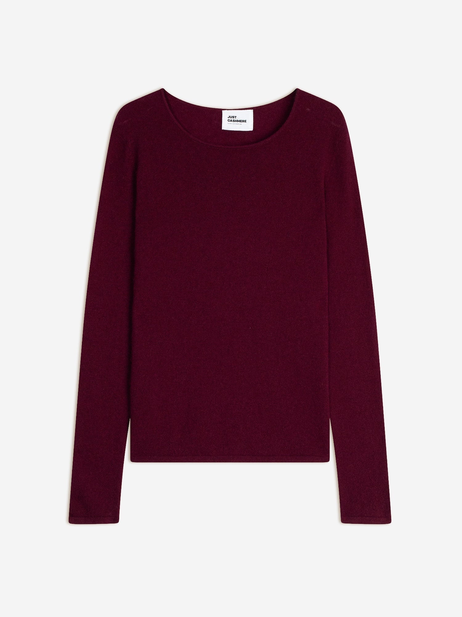 VIVIAN pull col rond bordeaux