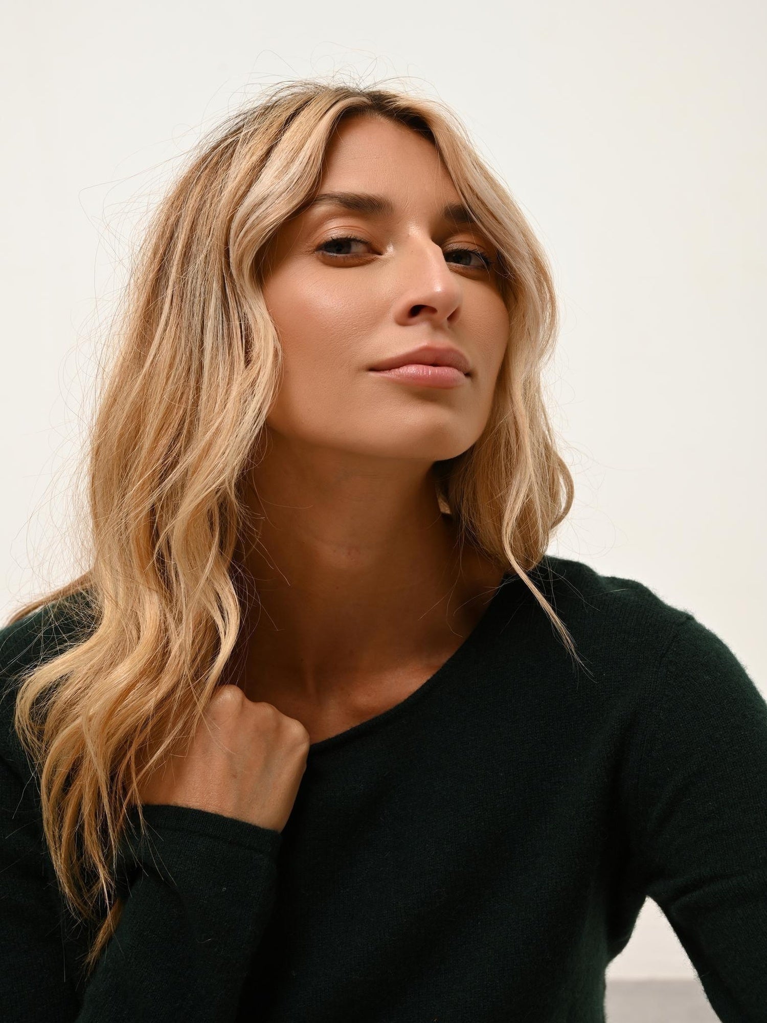 VIVIAN pull col rond cyprès