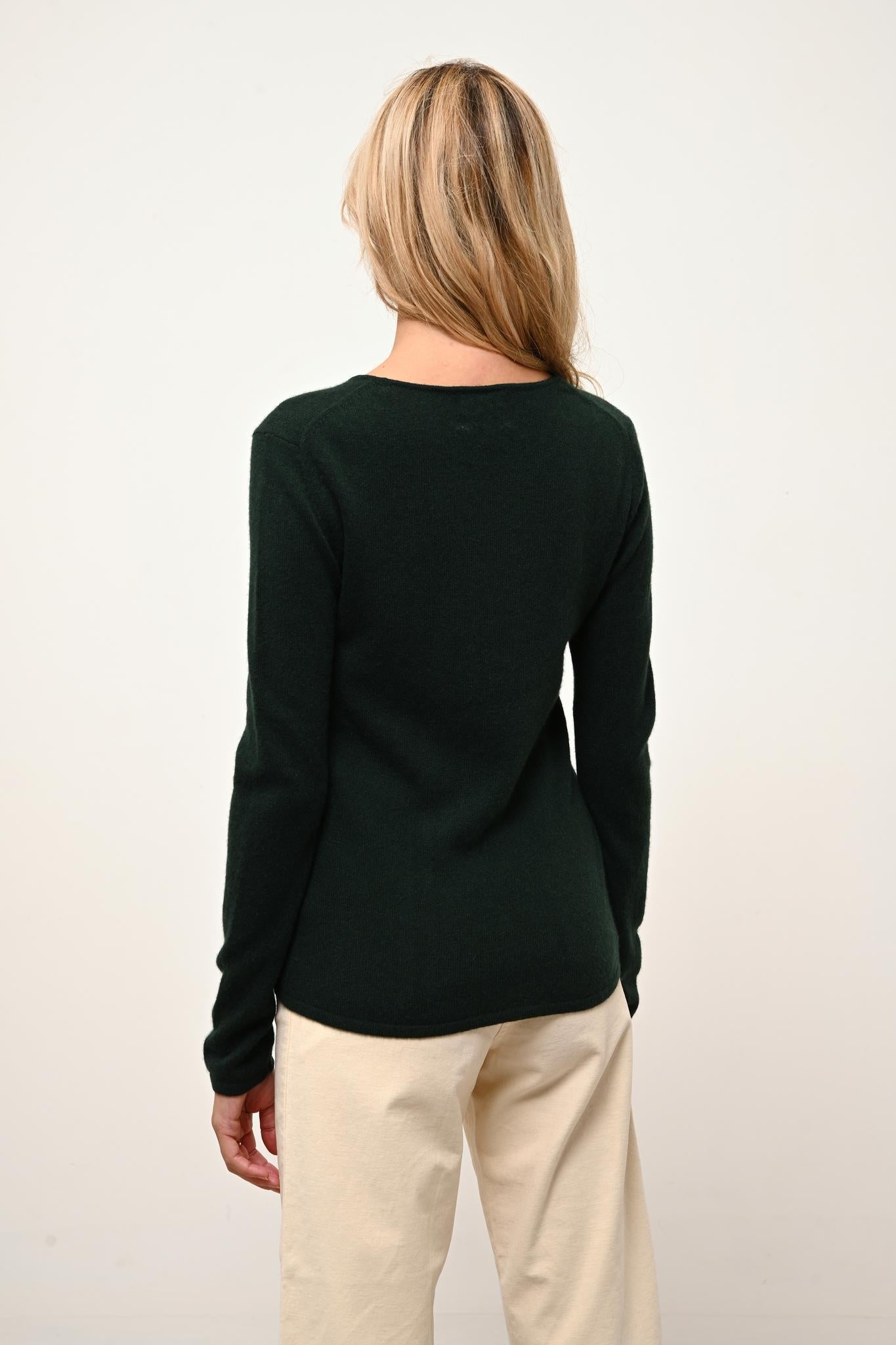 VIVIAN round-neck sweater cypress