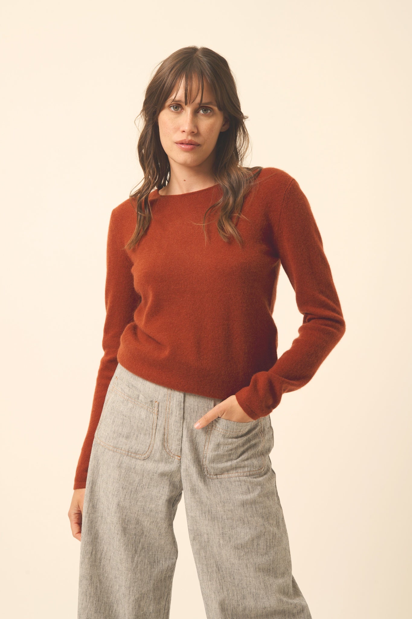 VIVIAN pull col rond écureuil