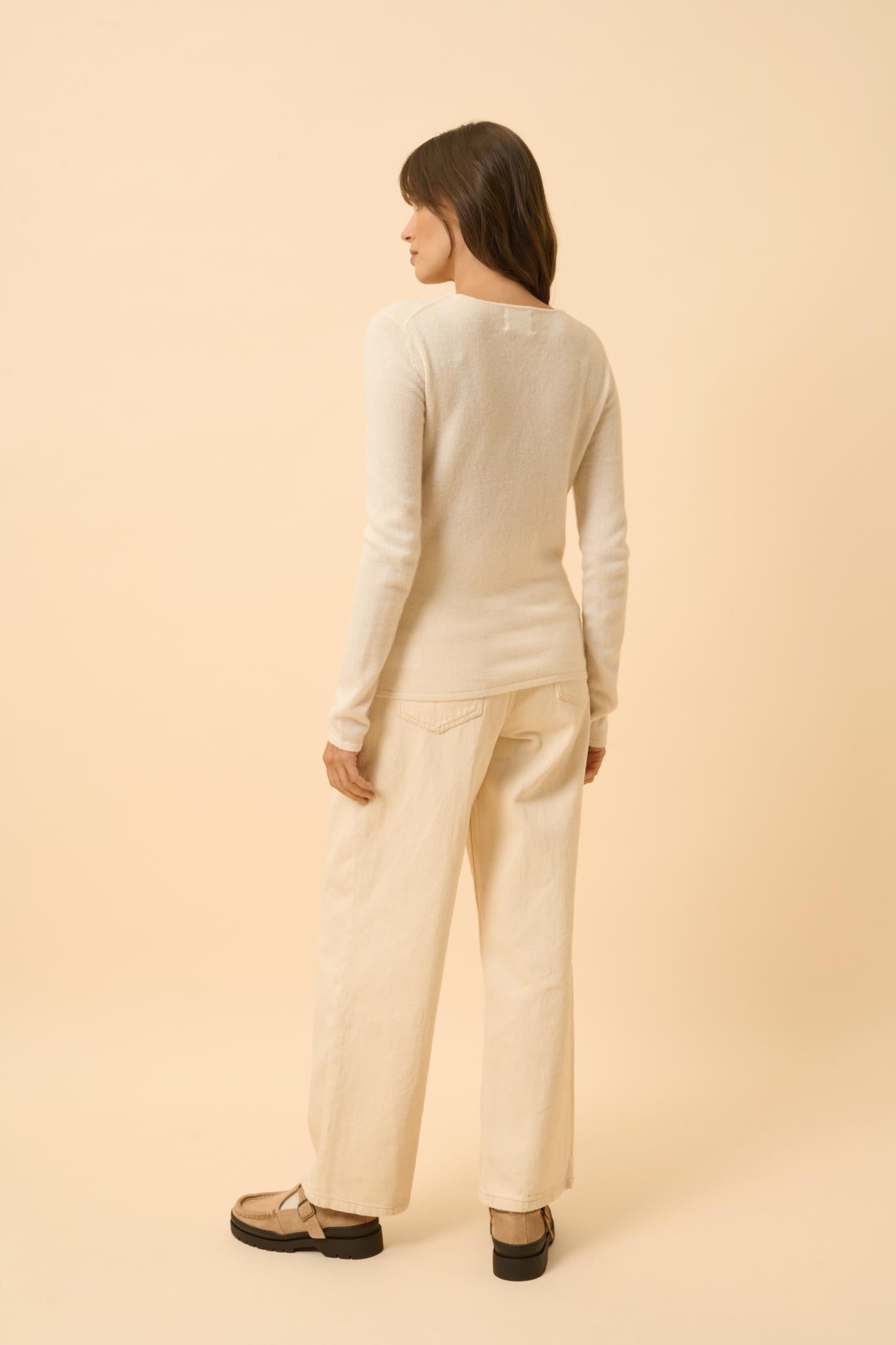 VIVIAN round-neck sweater ivory