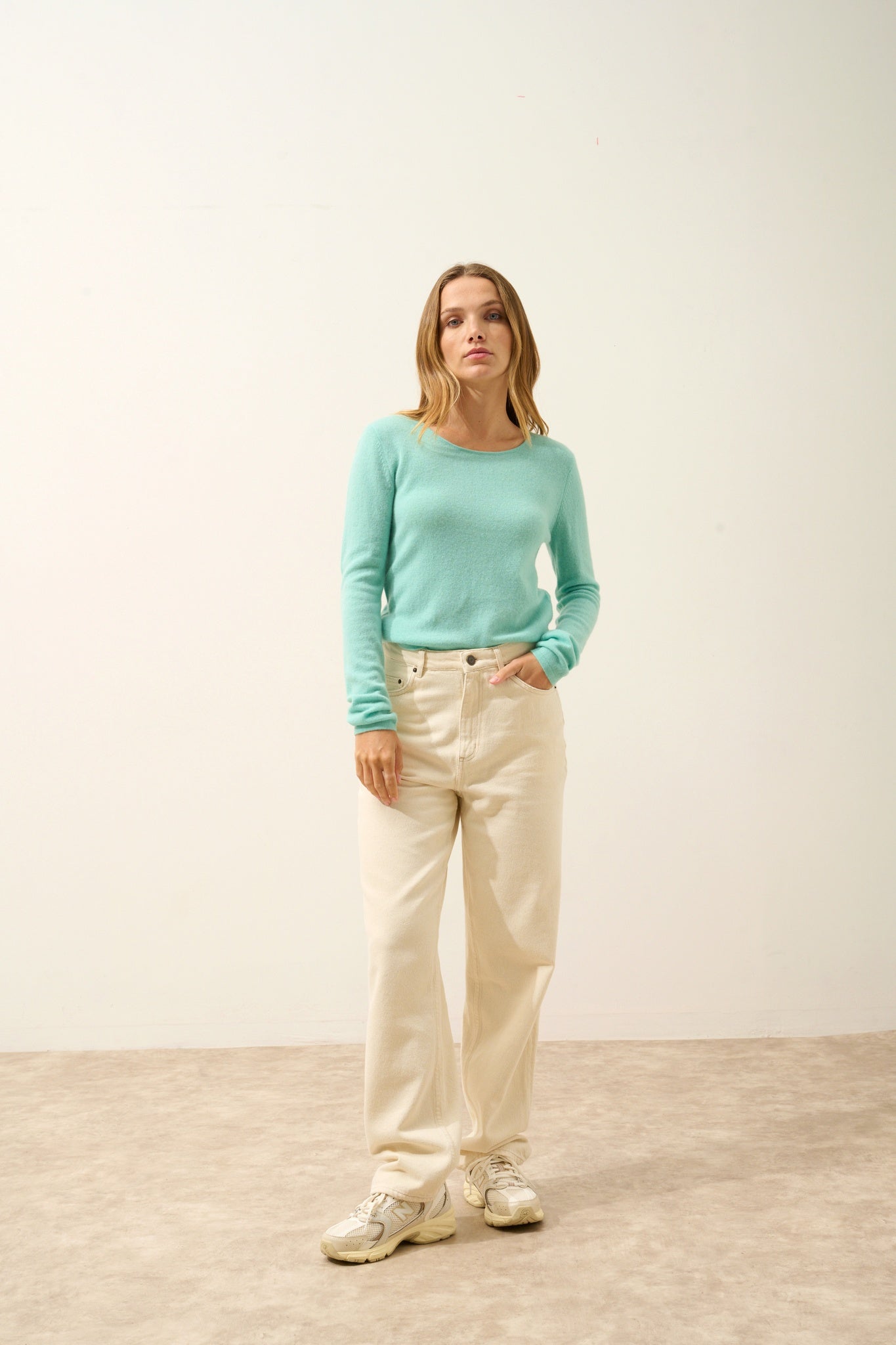 VIVIAN pull col rond jade