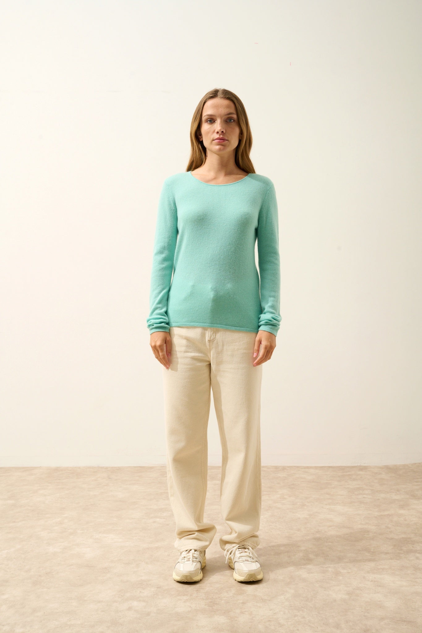 VIVIAN pull col rond jade