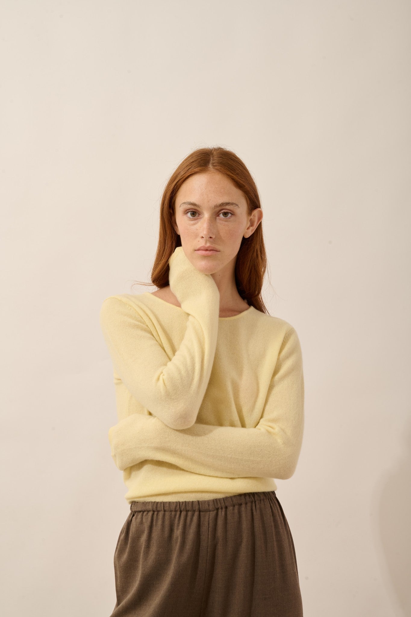 vivian pull col rond limonade