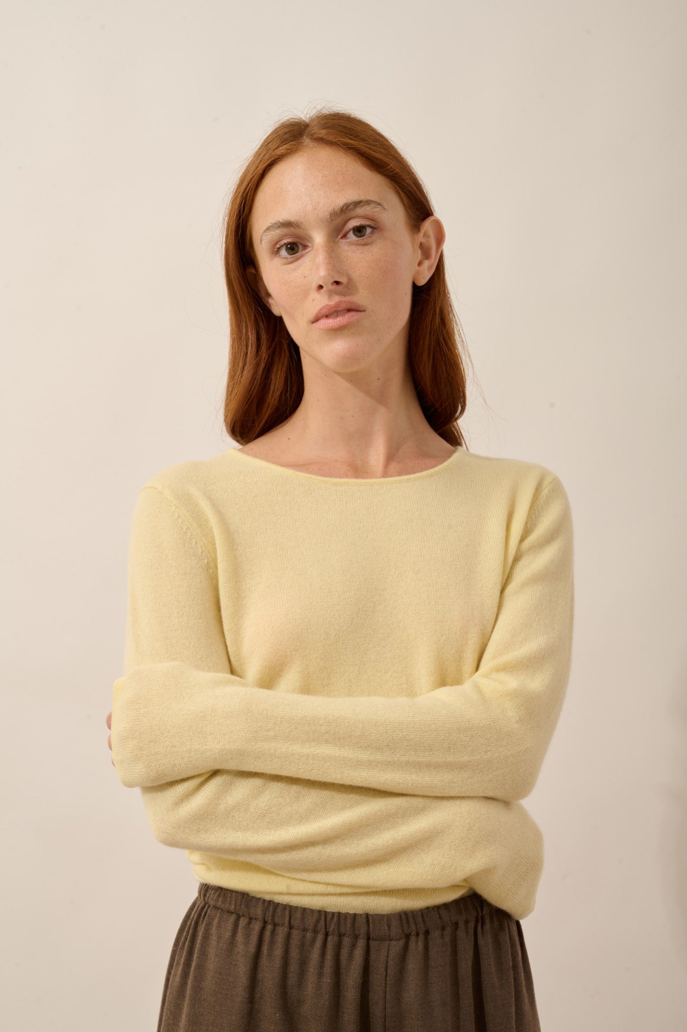 vivian pull col rond limonade