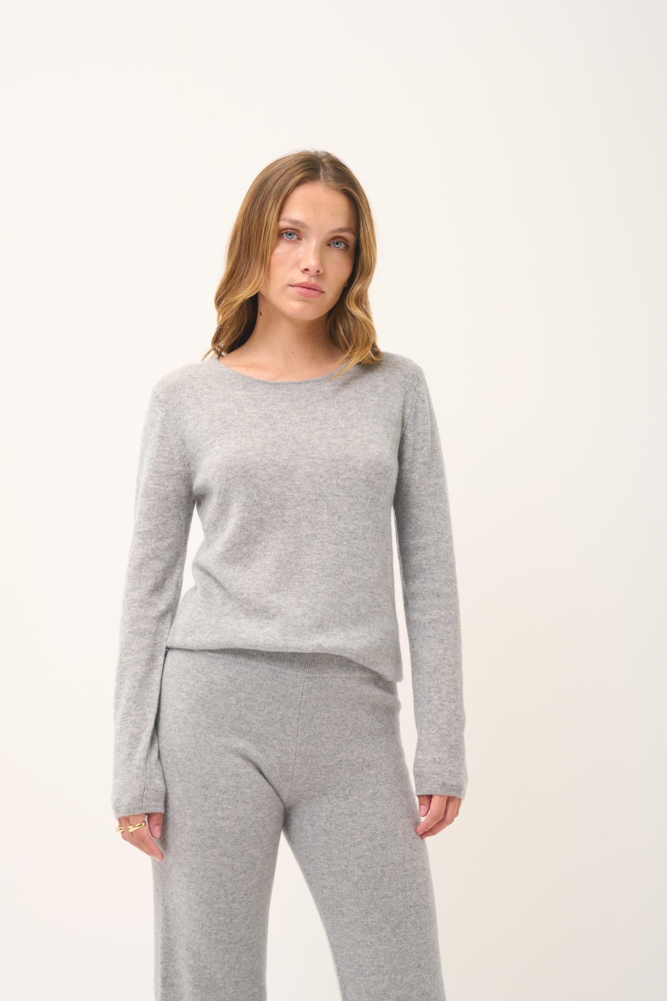 VIVIAN round-neck sweater nuage chiné