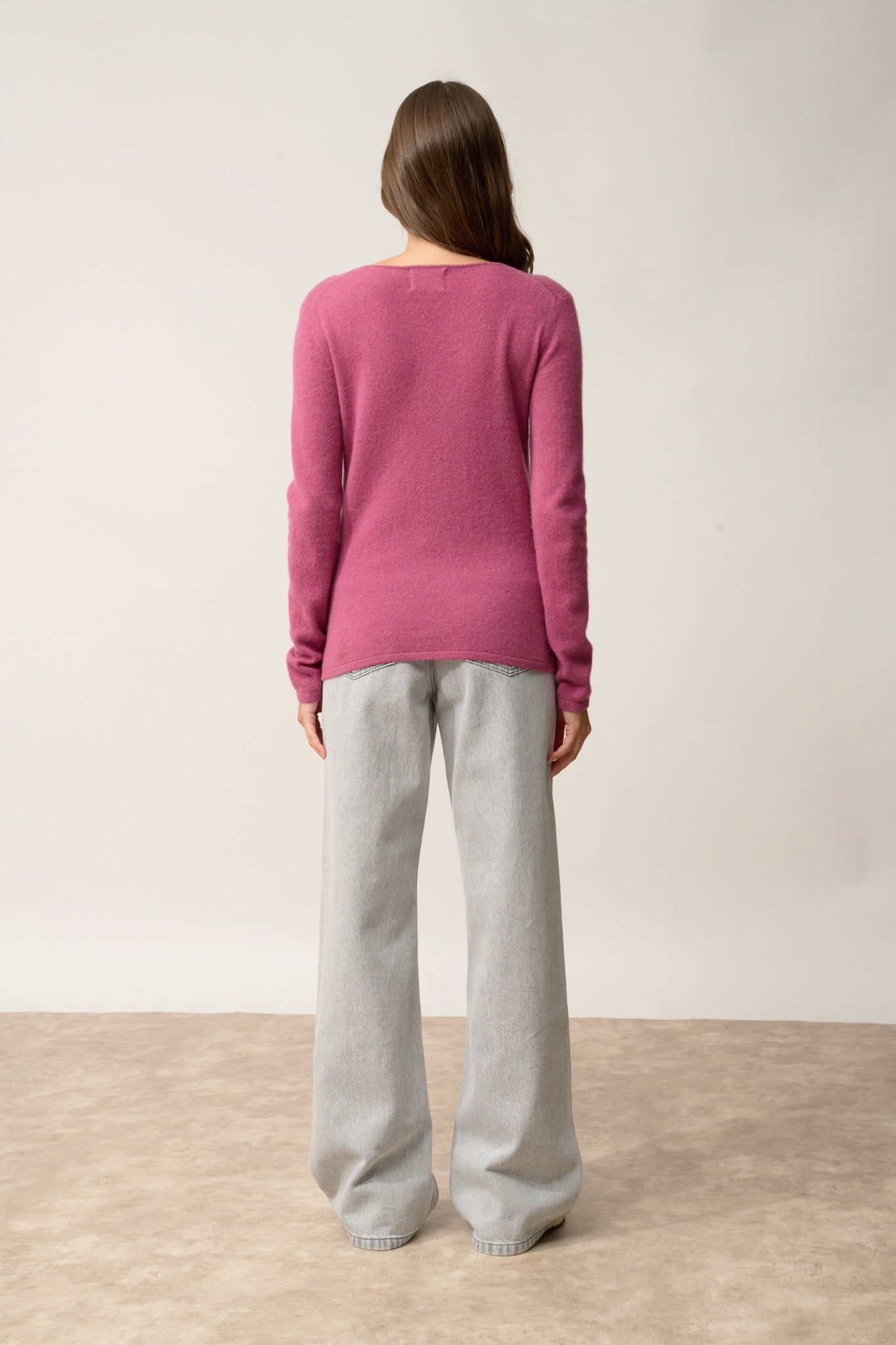 VIVIAN round-neck sweater orchid