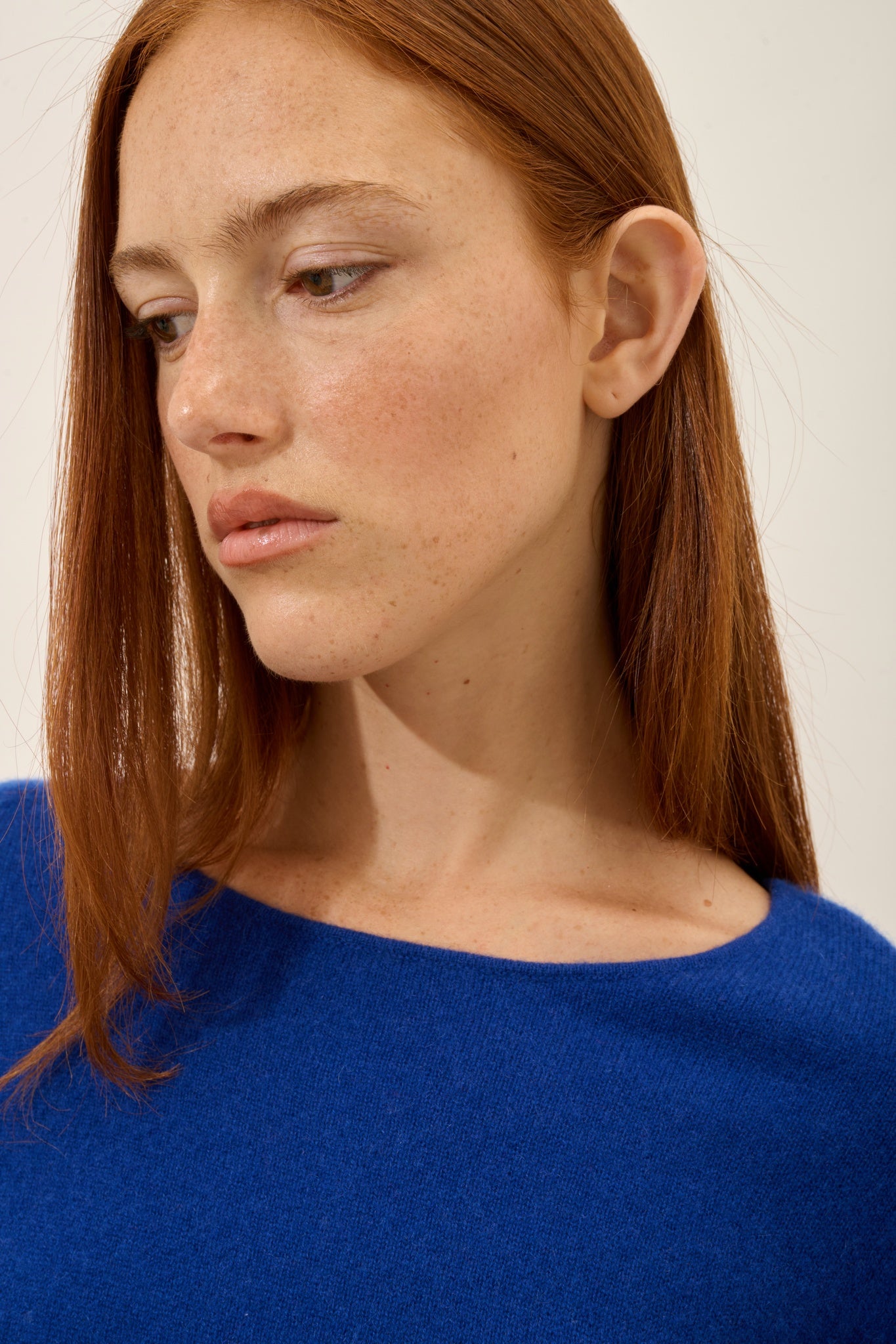 VIVIAN pull col rond outremer