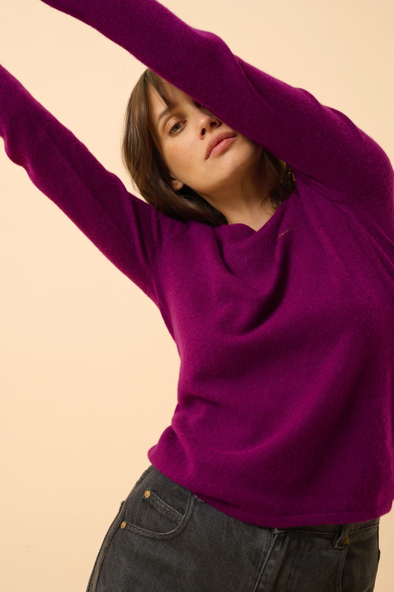 VIVIAN pull col rond prune