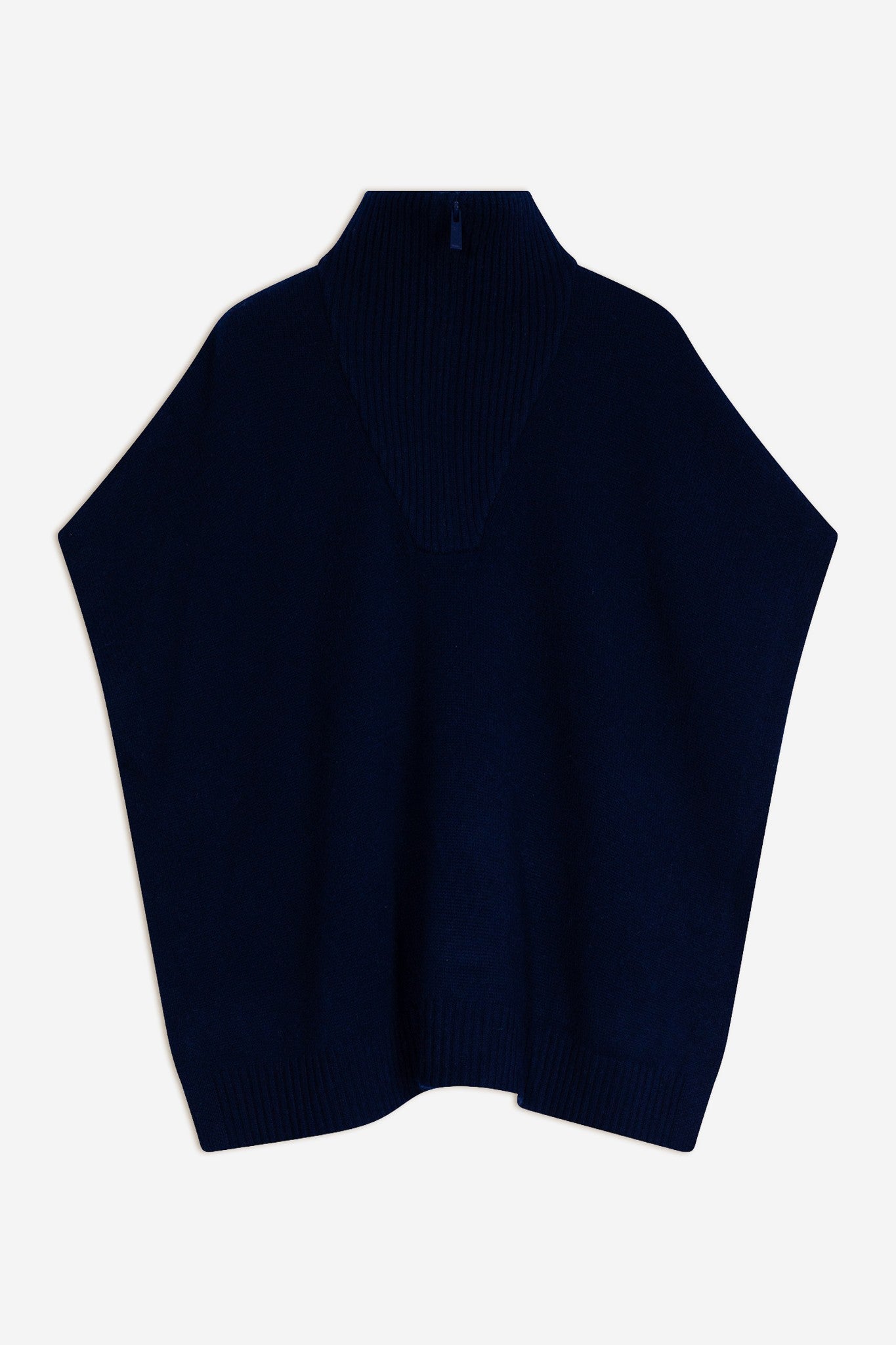 vivienne poncho col camionneur 4 fils navy