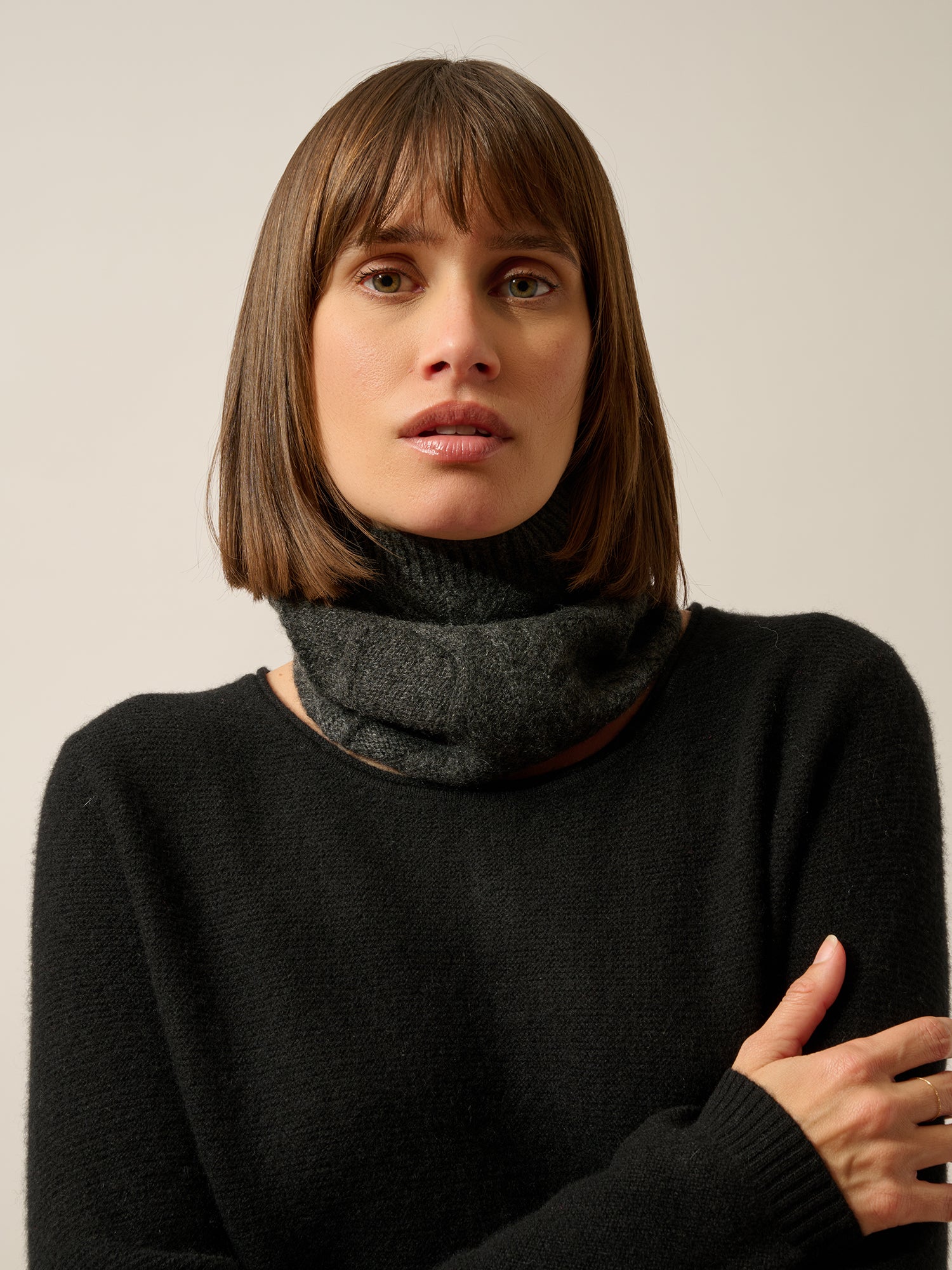 VIVI tour de cou 6 fils carbone chiné