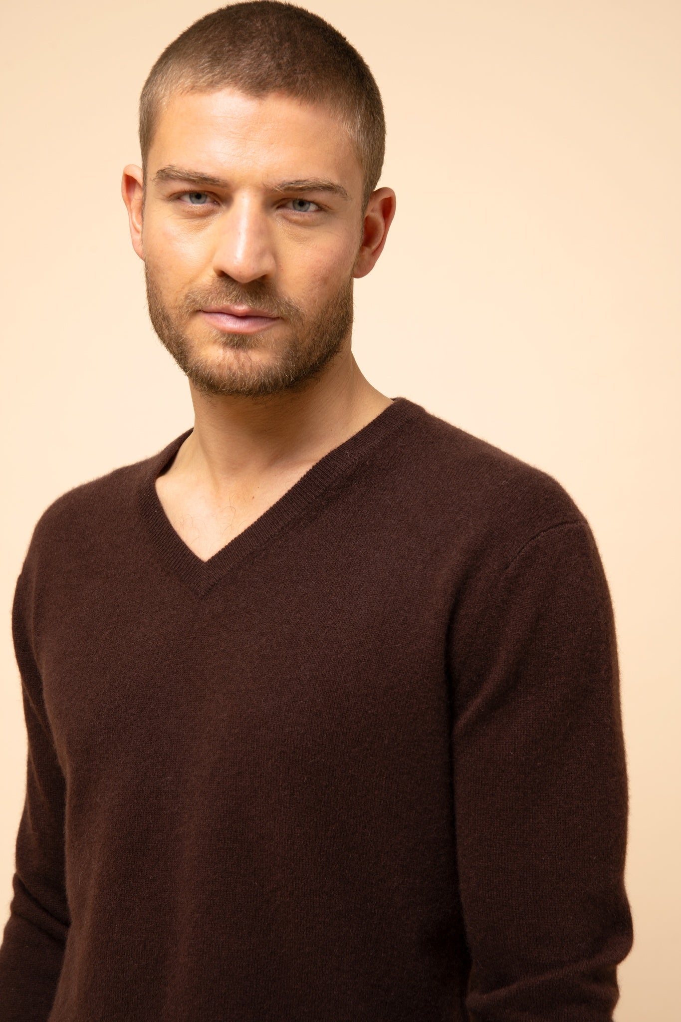 WALT v-neck sweater choco