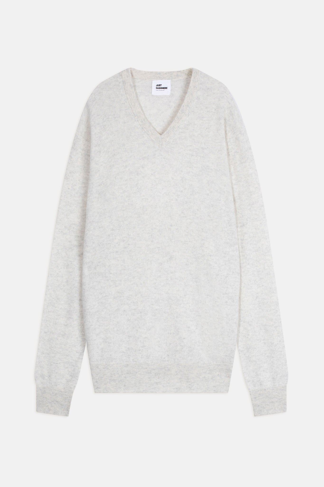 walt pull col v gris perle chiné