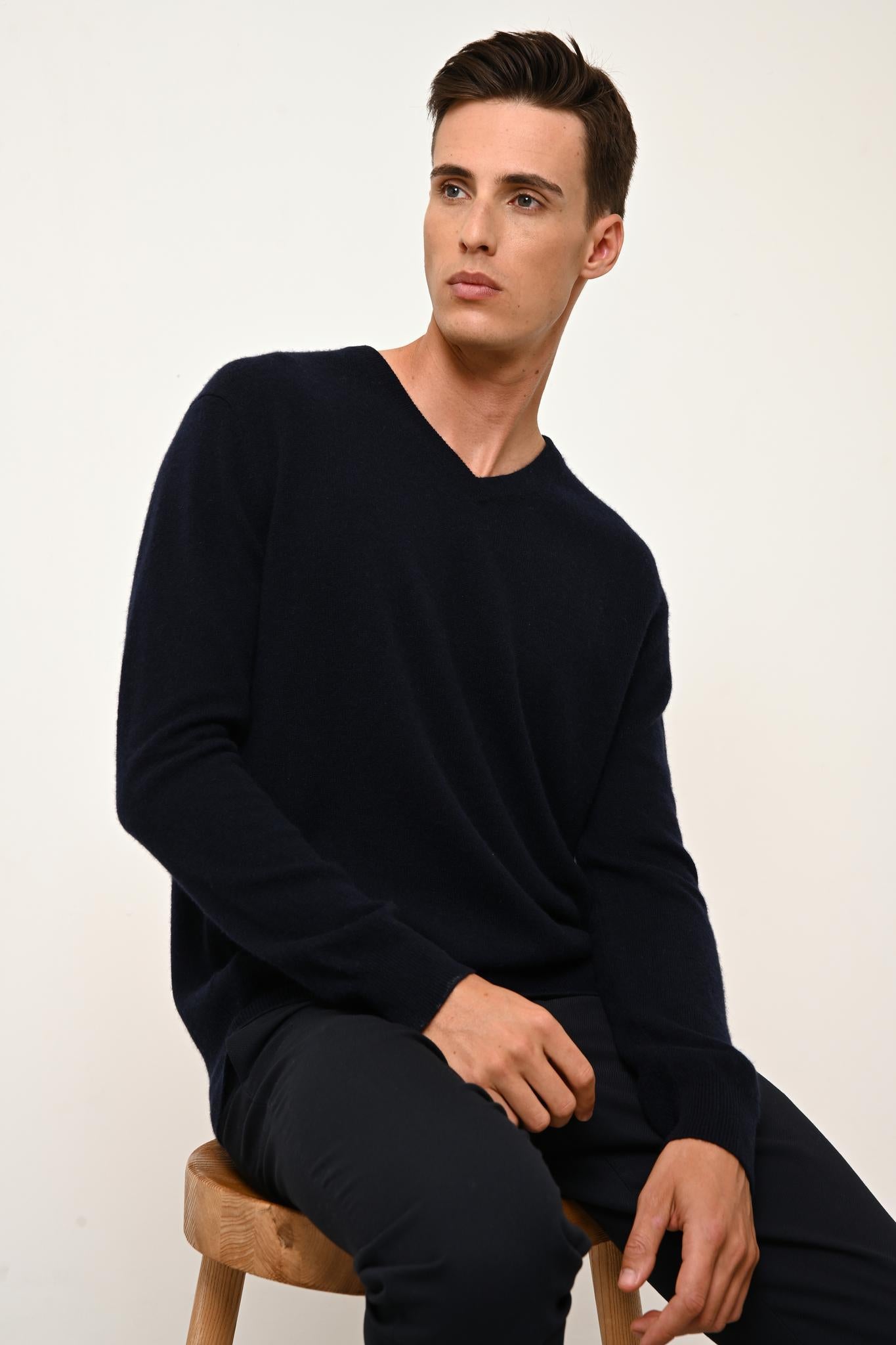 WALT v-neck sweater navy