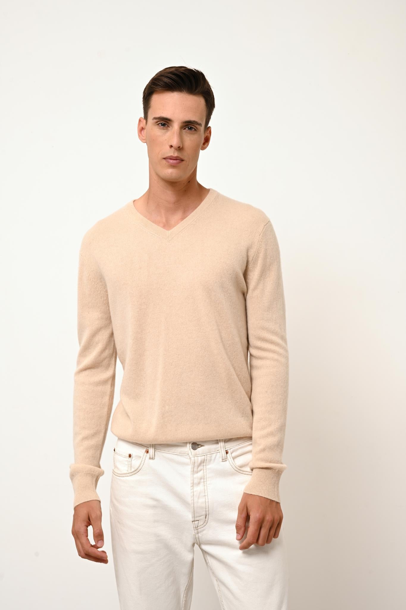 WALT v-neck sweater sand