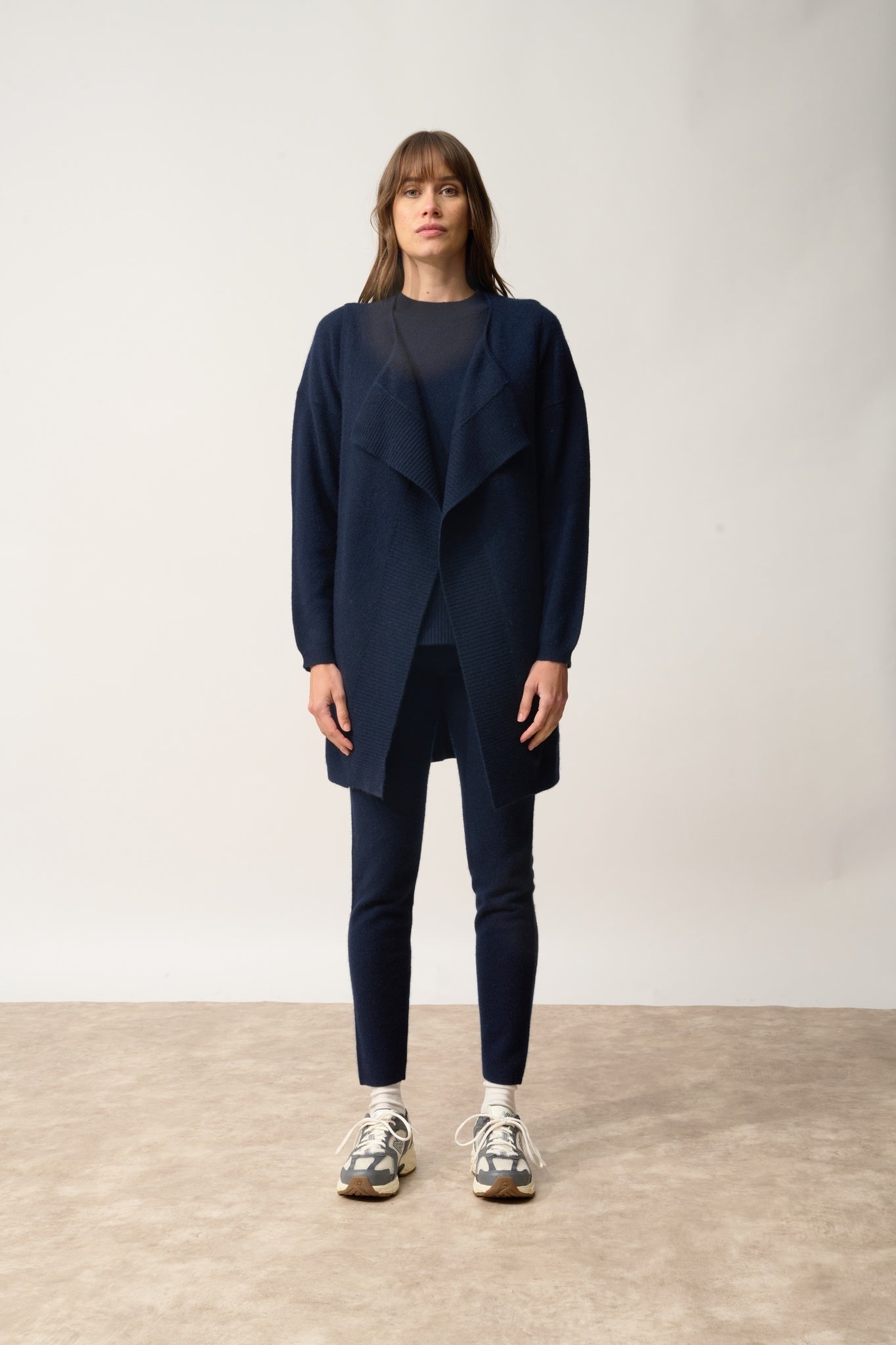 WISHAW round-neck cardigan navy