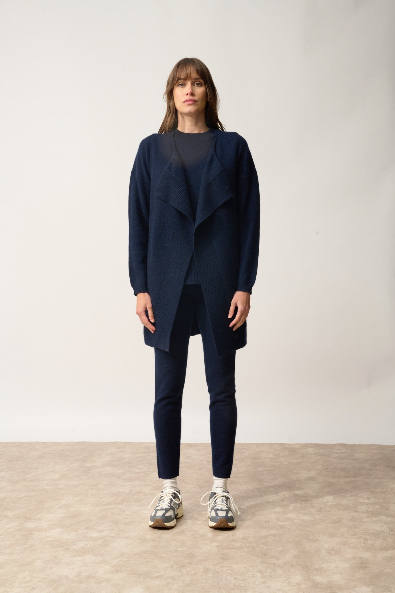 WISHAW round-neck cardigan navy