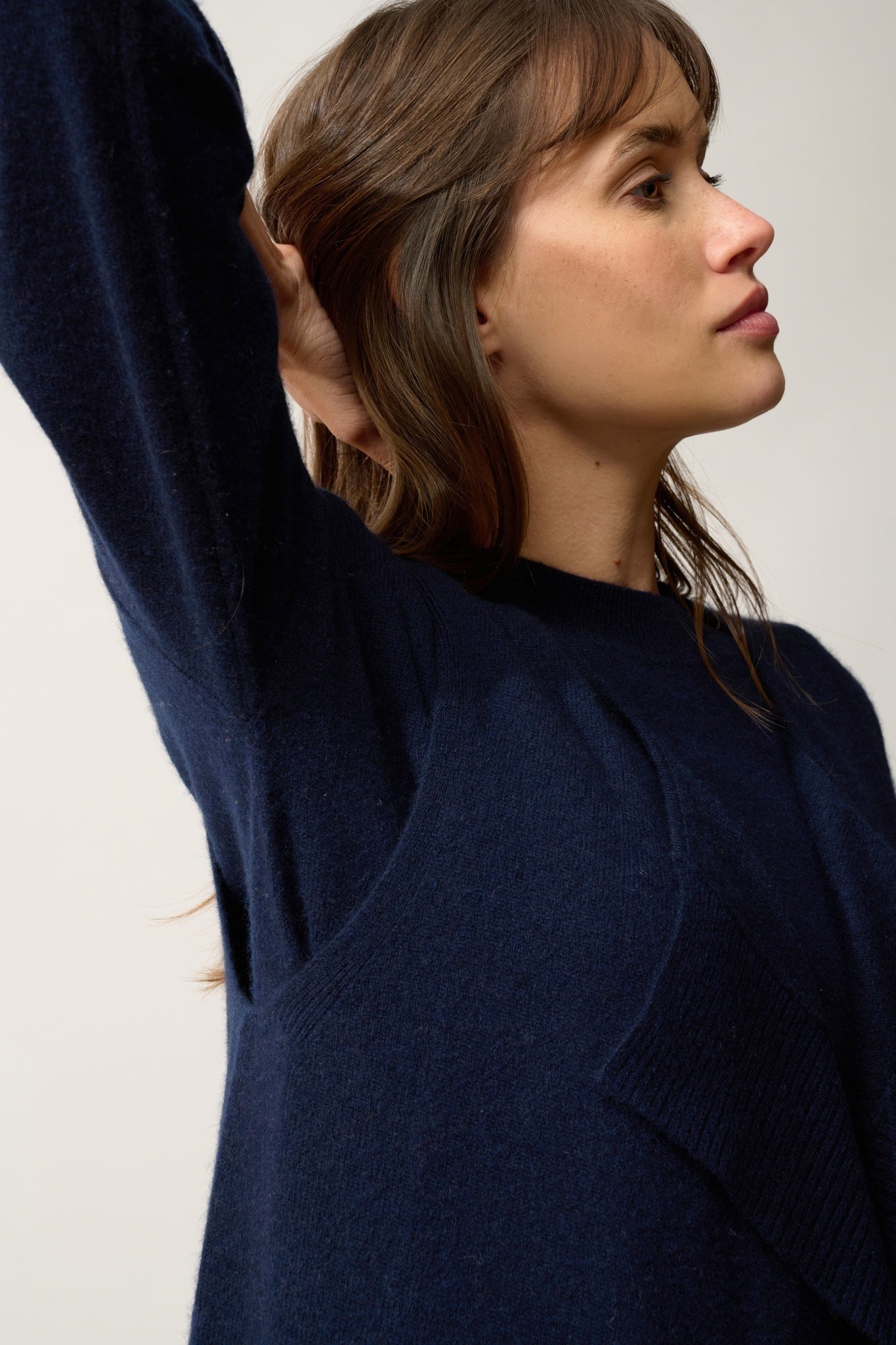 WISHAW round-neck cardigan navy