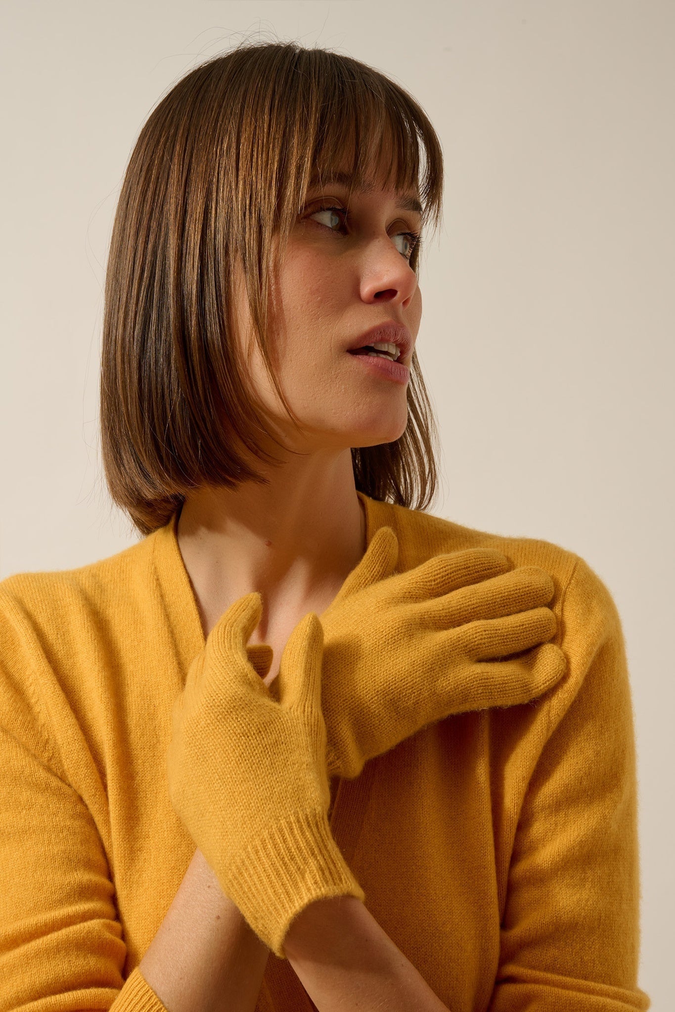 YANN gants 4 fils curcuma