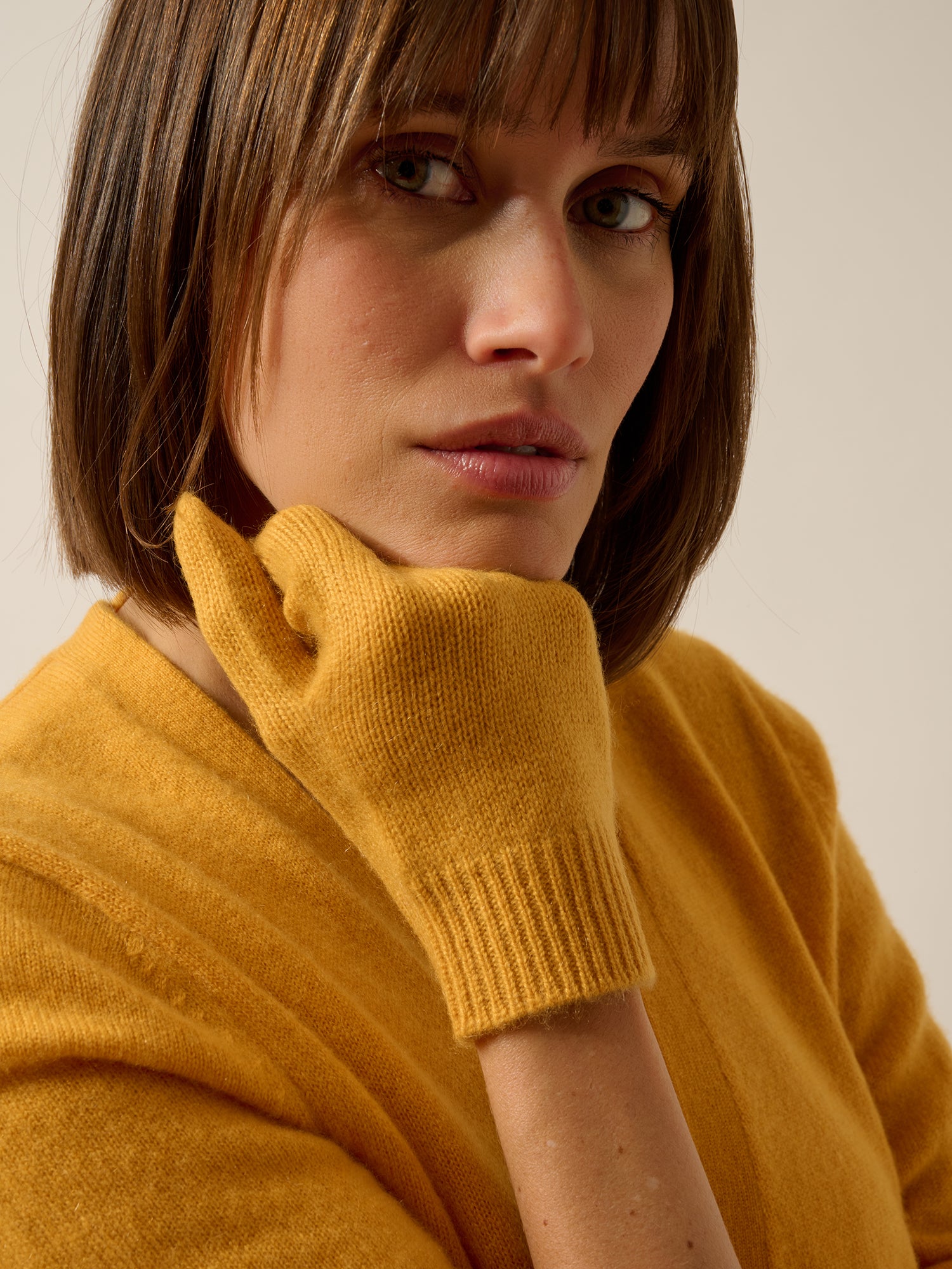 YANN gants 4 fils curcuma