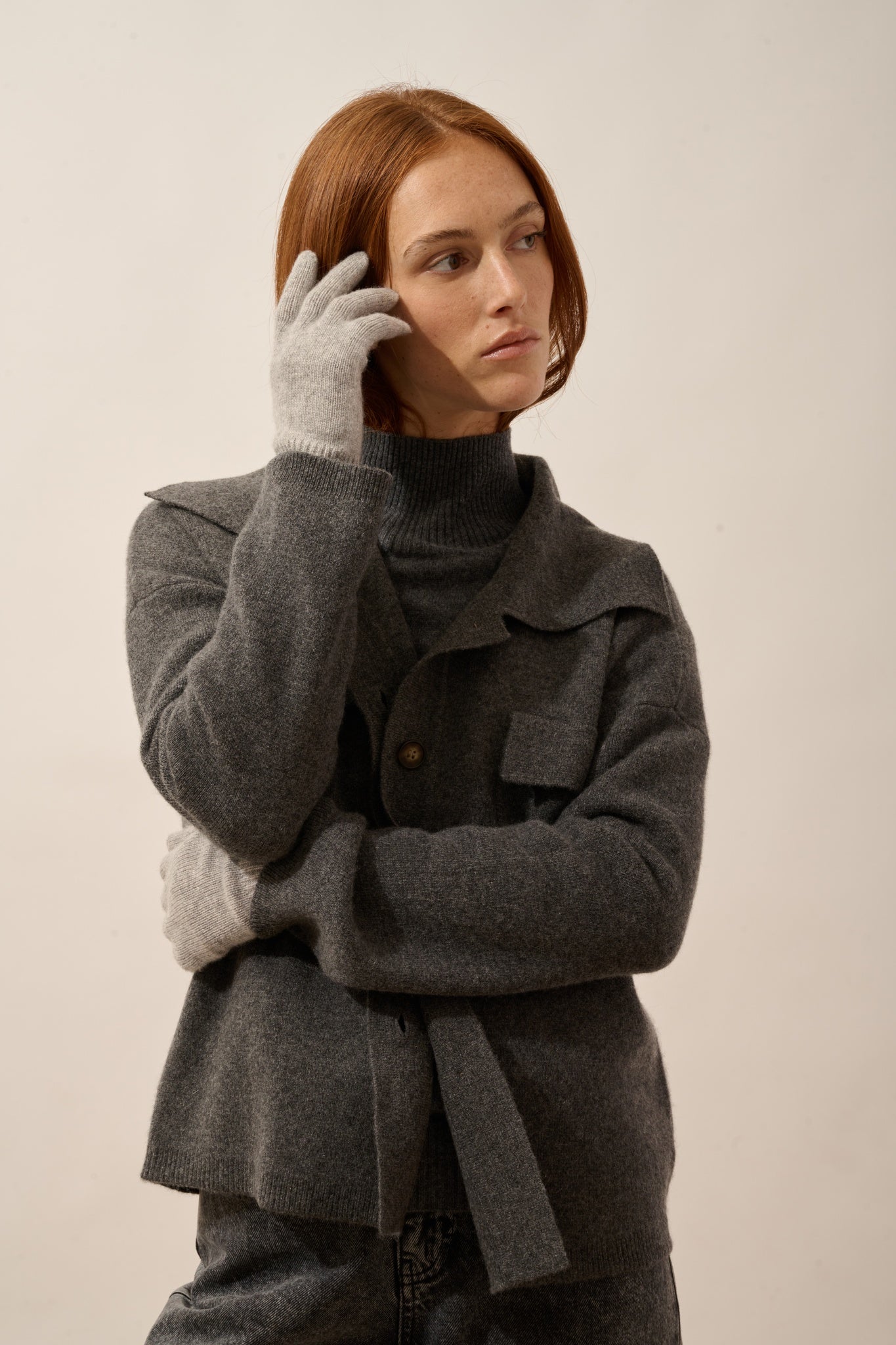 YANN gants 4 fils nuage chiné