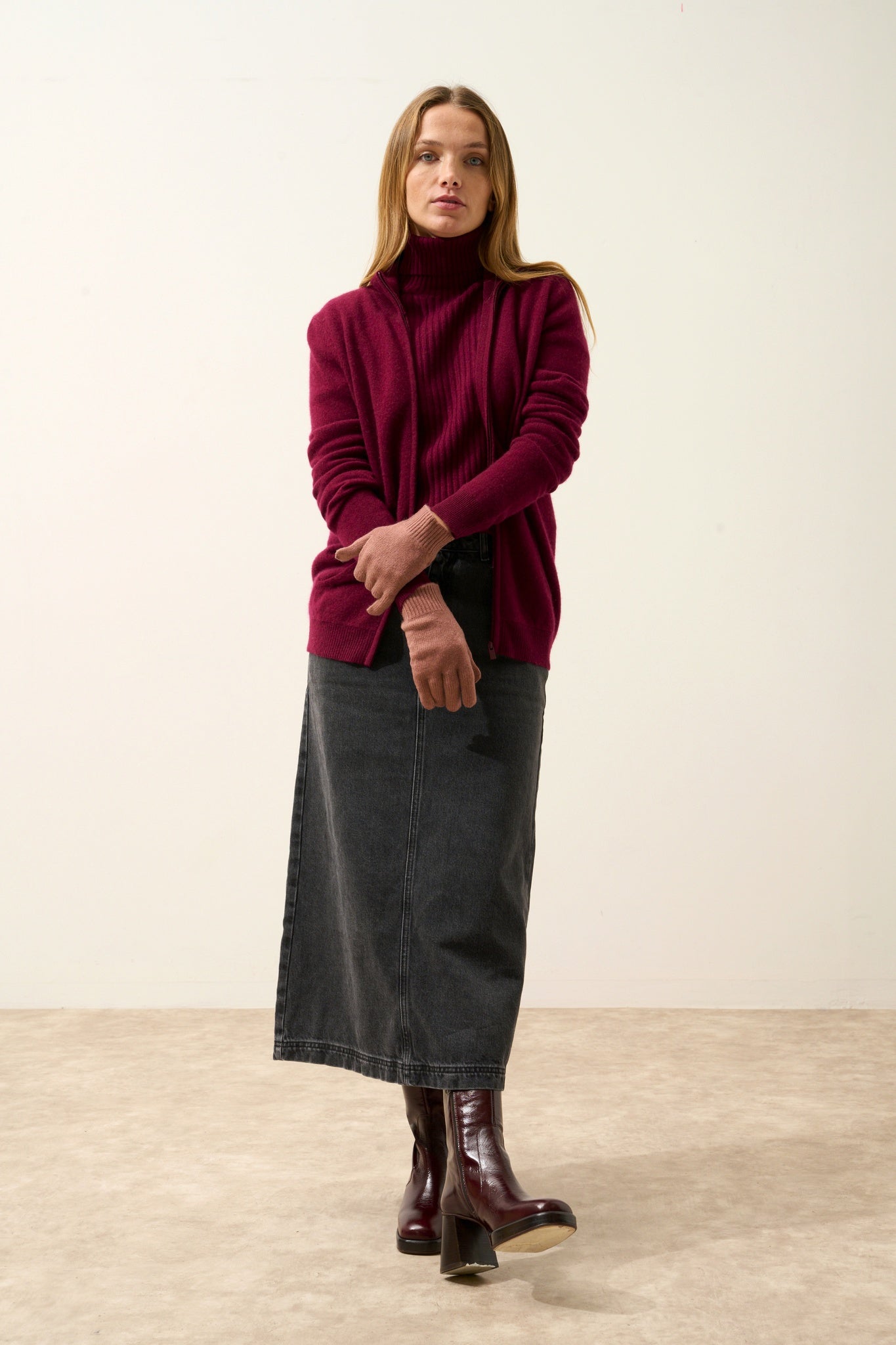 YANN terracotta gloves