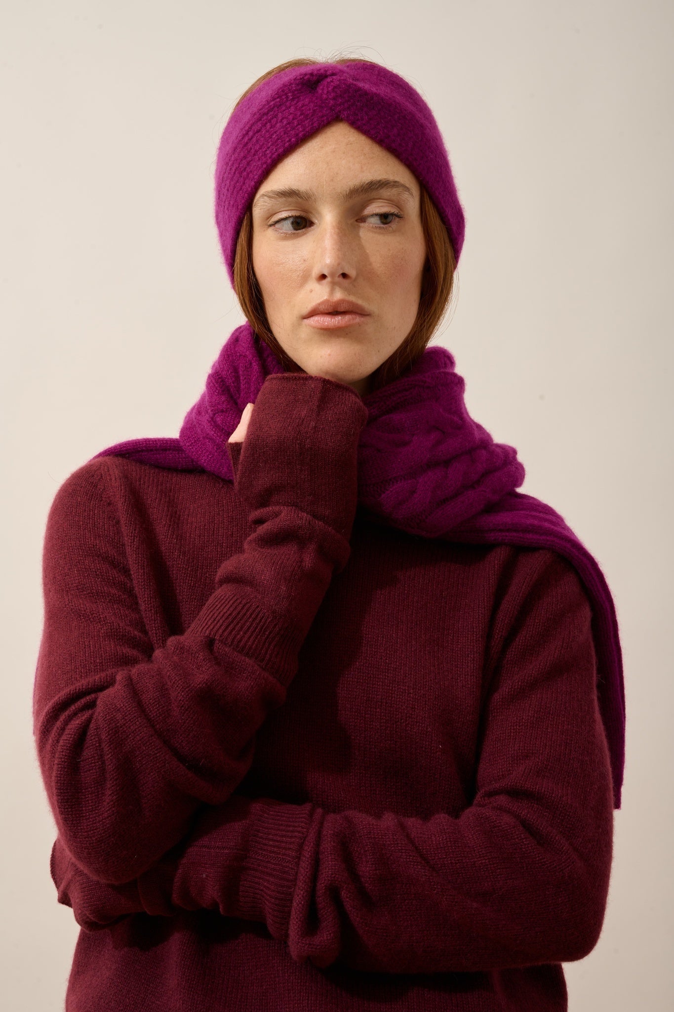 YLFA bandeau 8 fils prune