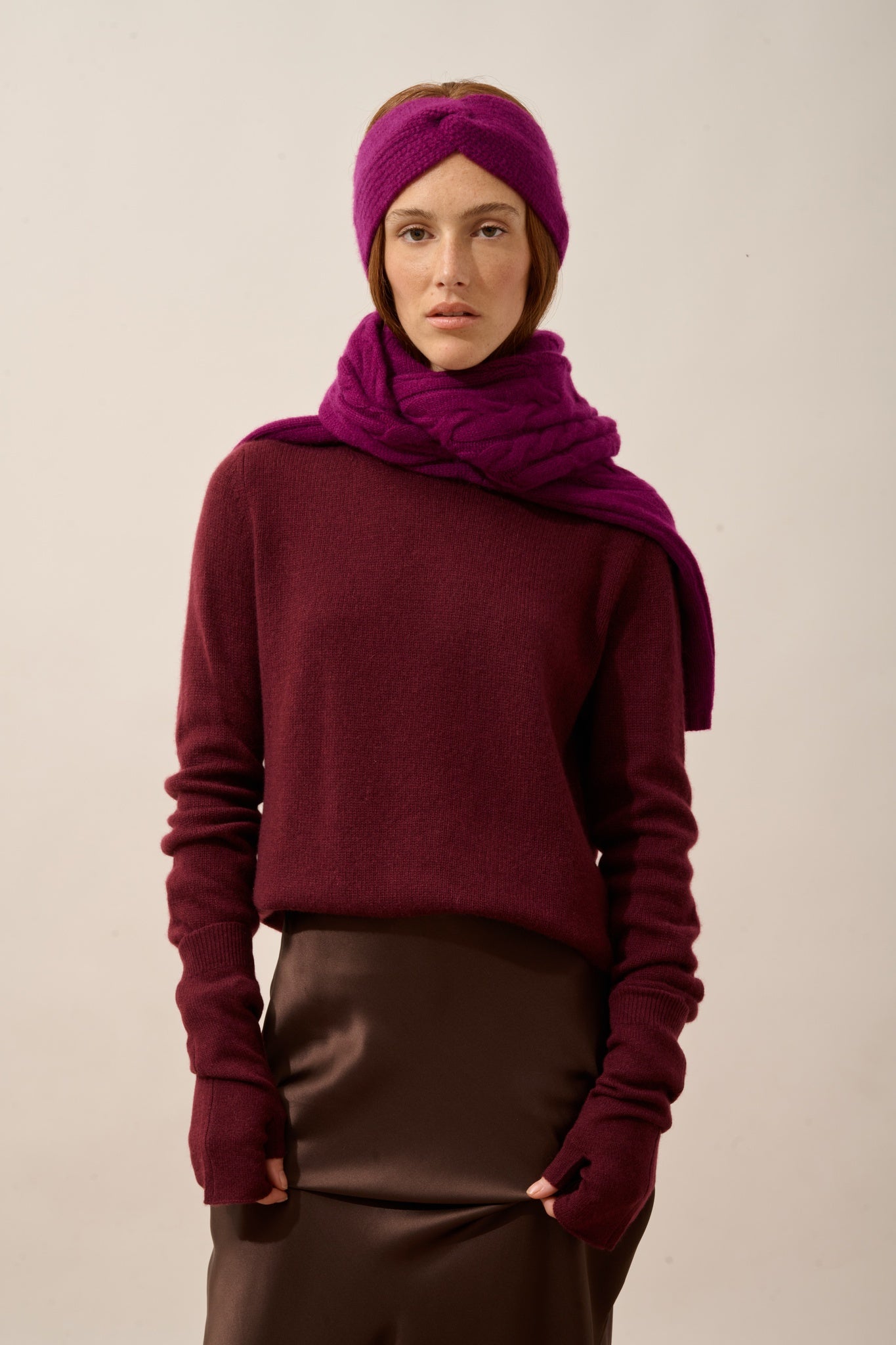 YLFA bandeau 8 fils prune