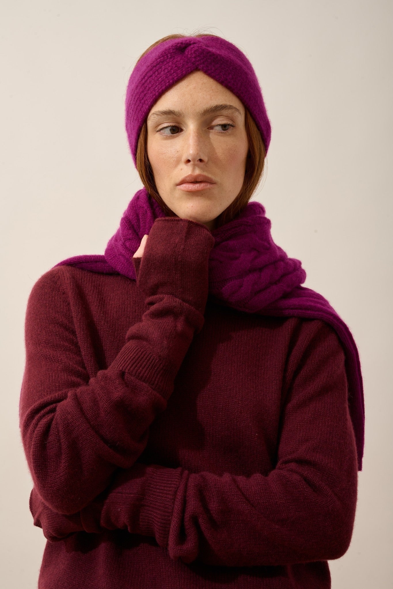 ylfa bandeau 8 fils prune