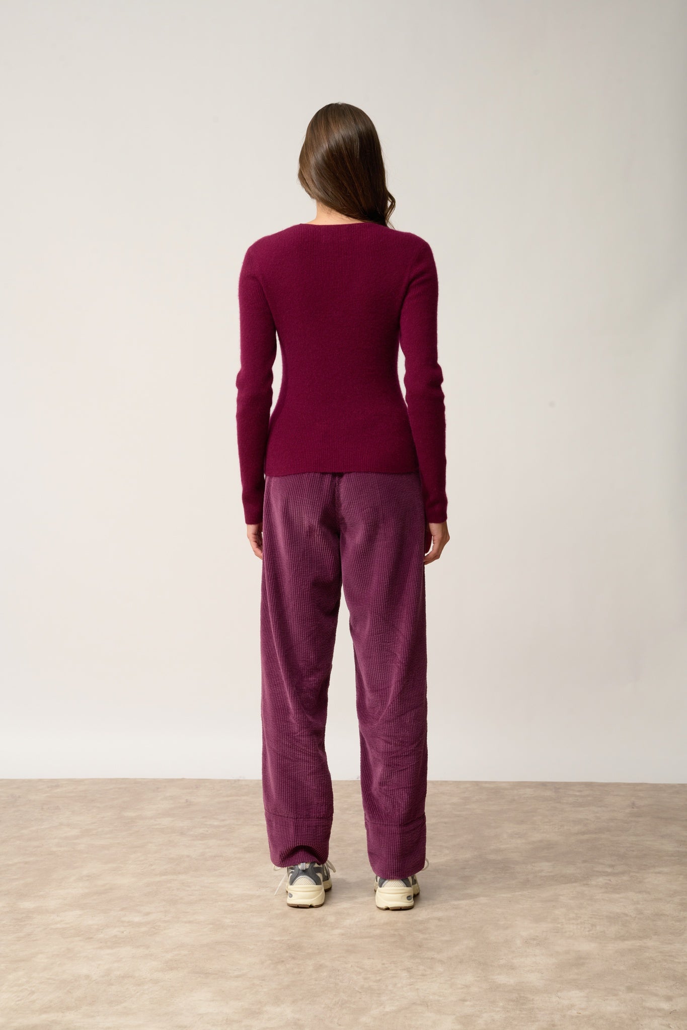 ZION burgundy v-neck cardigan