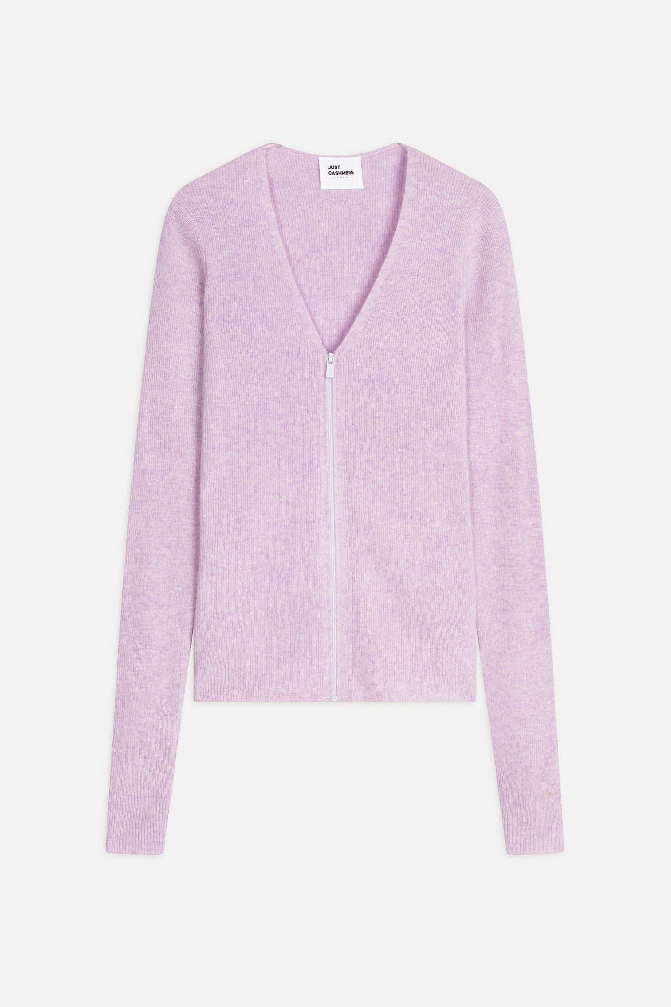 zion gilet col v mauve chiné