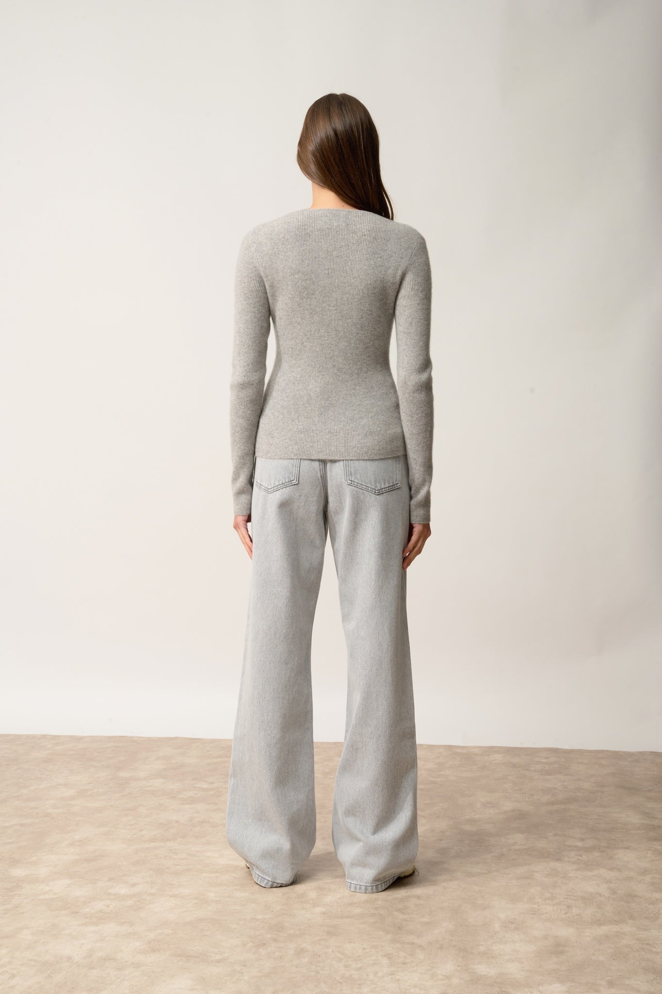 ZION v-neck cardigan nuage chiné