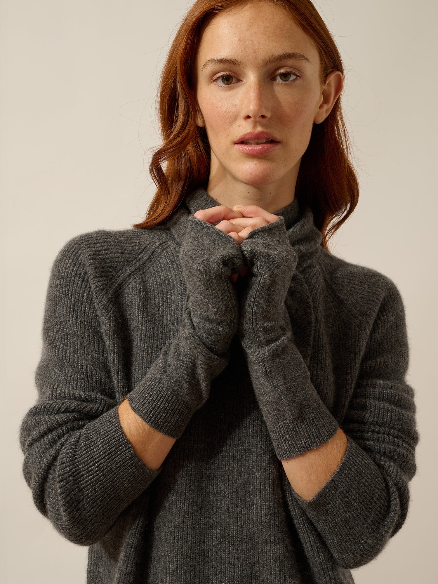 ZOE mitaines anthracite chiné