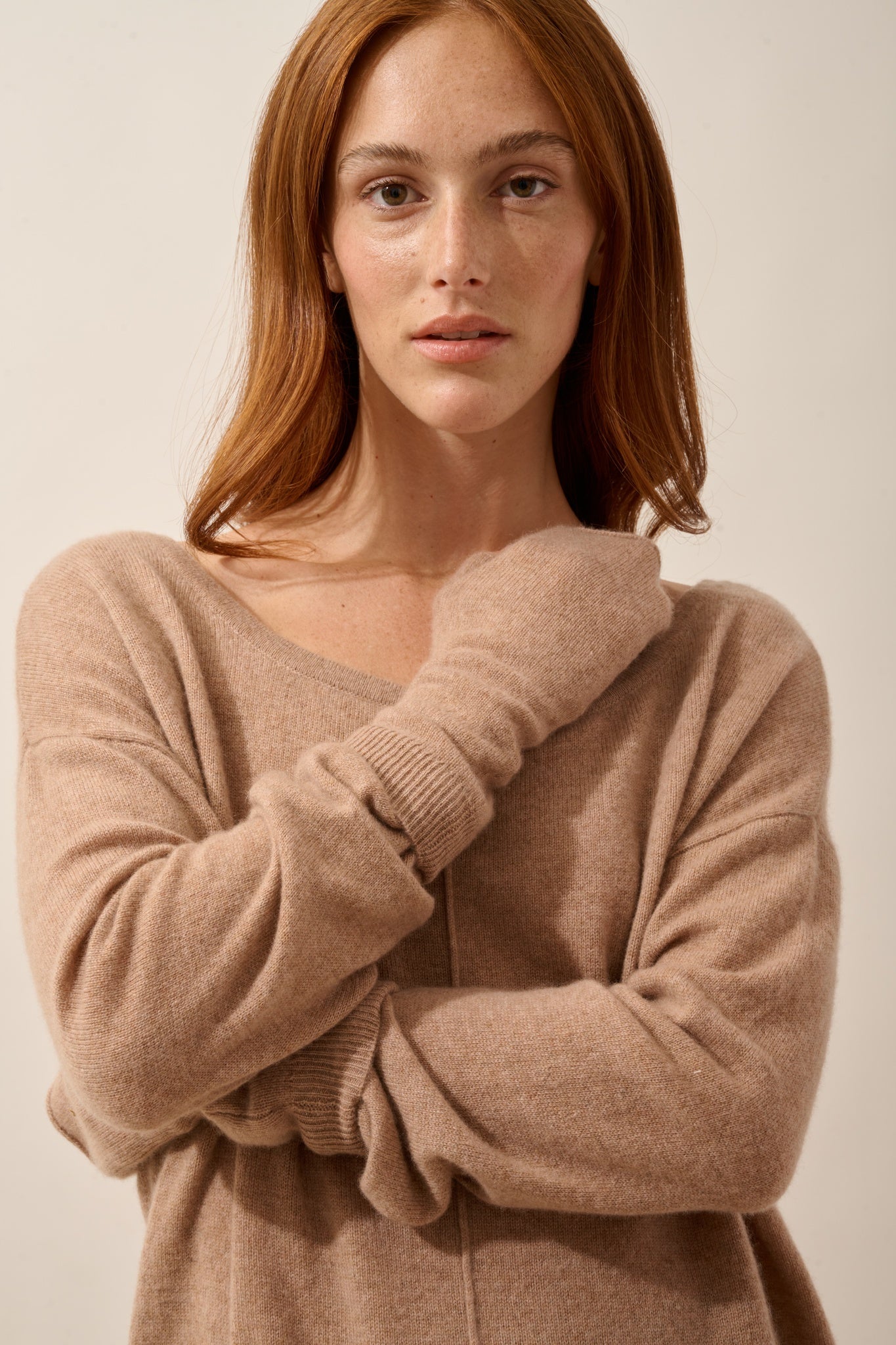 ZOE mitaines camel chiné