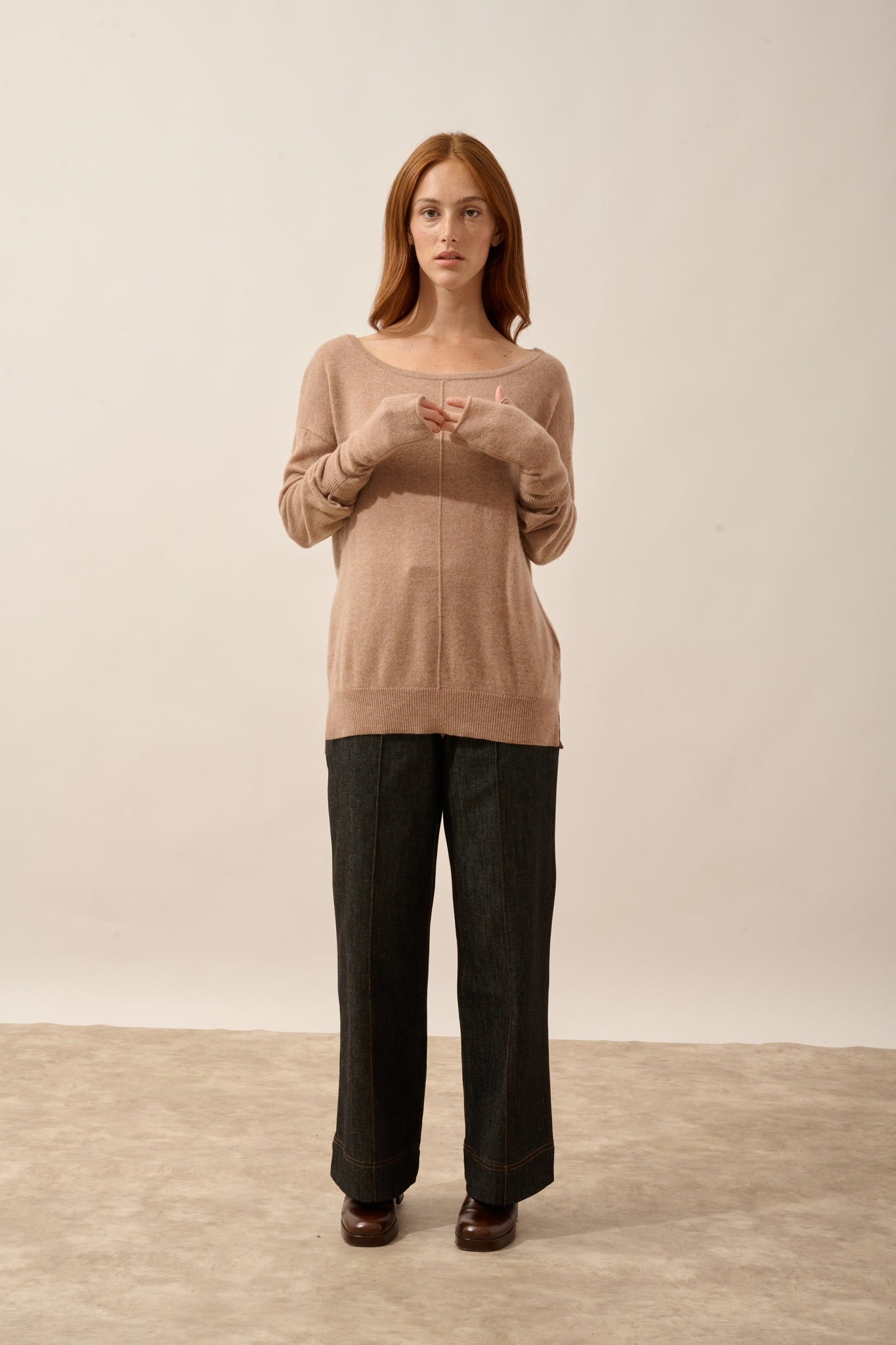 ZOE mitaines camel chiné