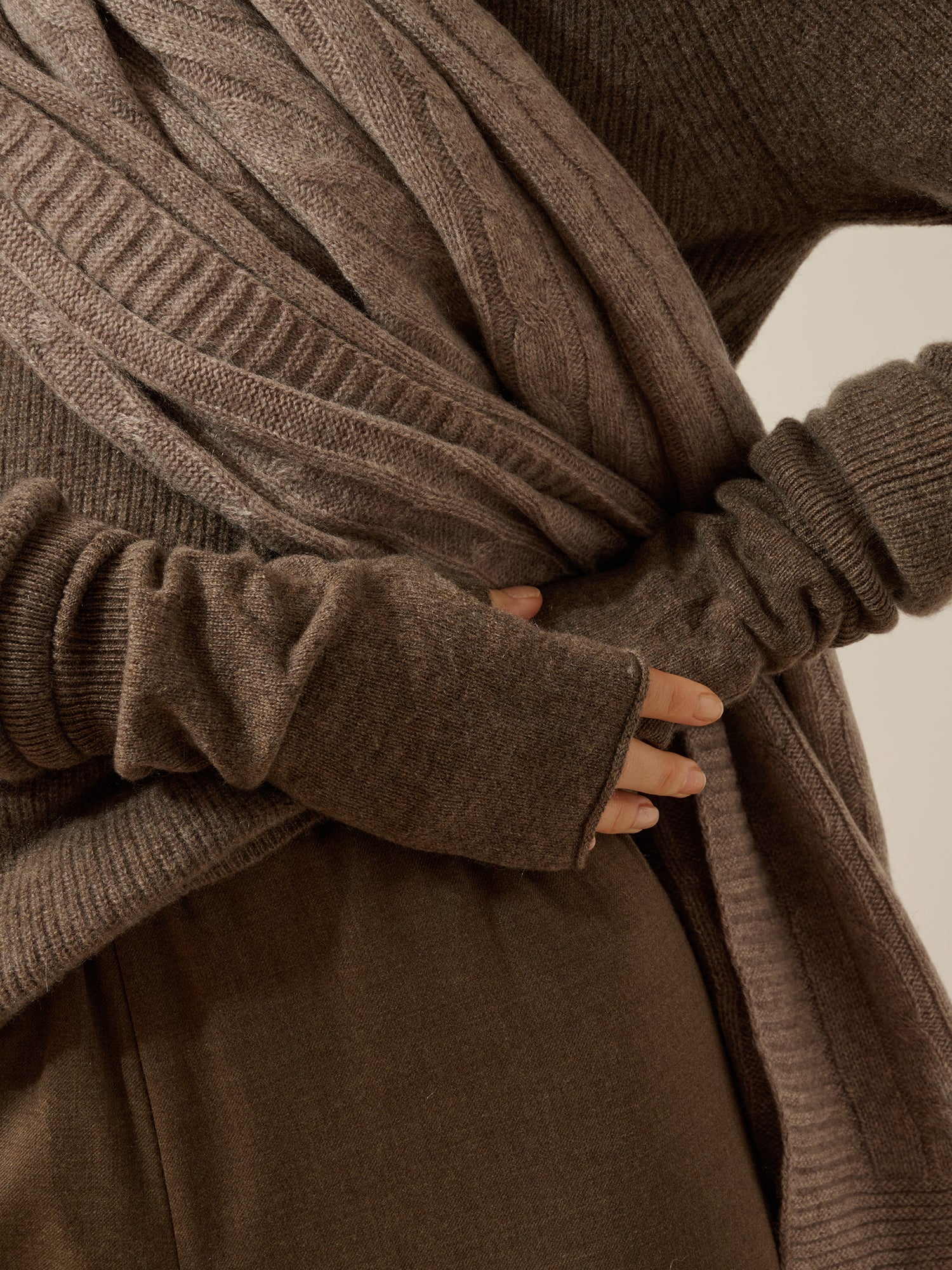 ZOE mitaines taupe chiné